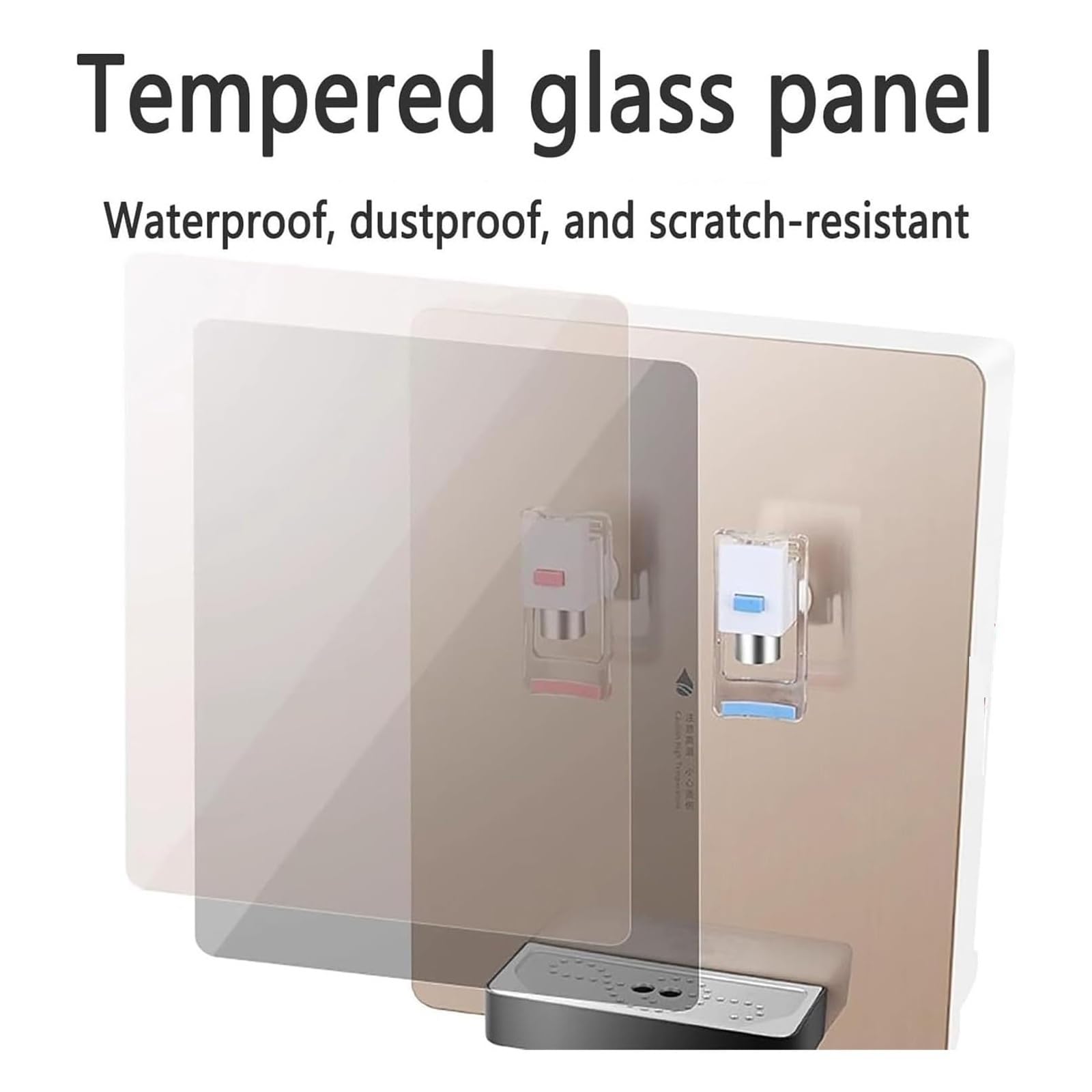 Distributeur Eau Raccordement Au Réseau d'eau Mural Alimenté, Fontaine Eau Autonome Alimenté par Le Réseau, Température Réglable sur 2 Segments, Fontaine À Boire Commerciale, pour Petites Entreprises