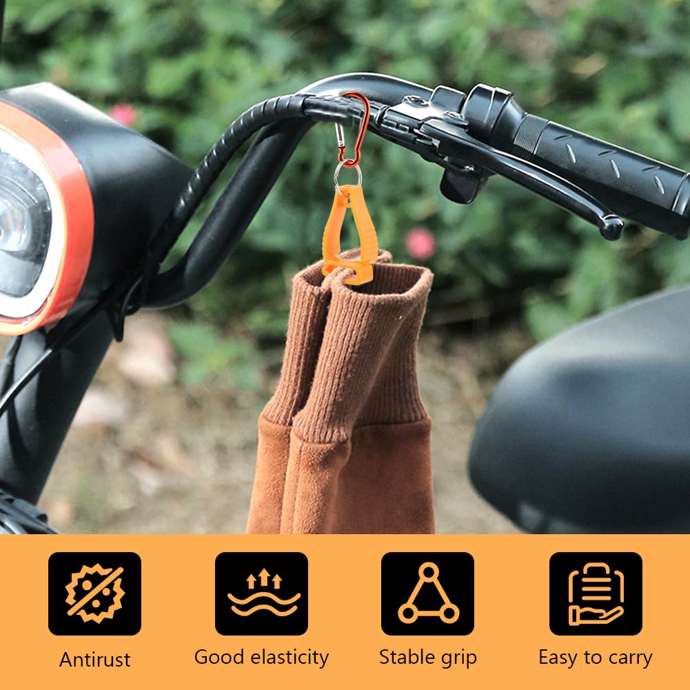 20 clips para guantes de trabajo, clip de seguridad de trabajo, gancho de seguridad para el trabajo, agarrador de guantes, cinturón, gafas, cascos, gancho de abrazadera (10 unidades, negro, 10
