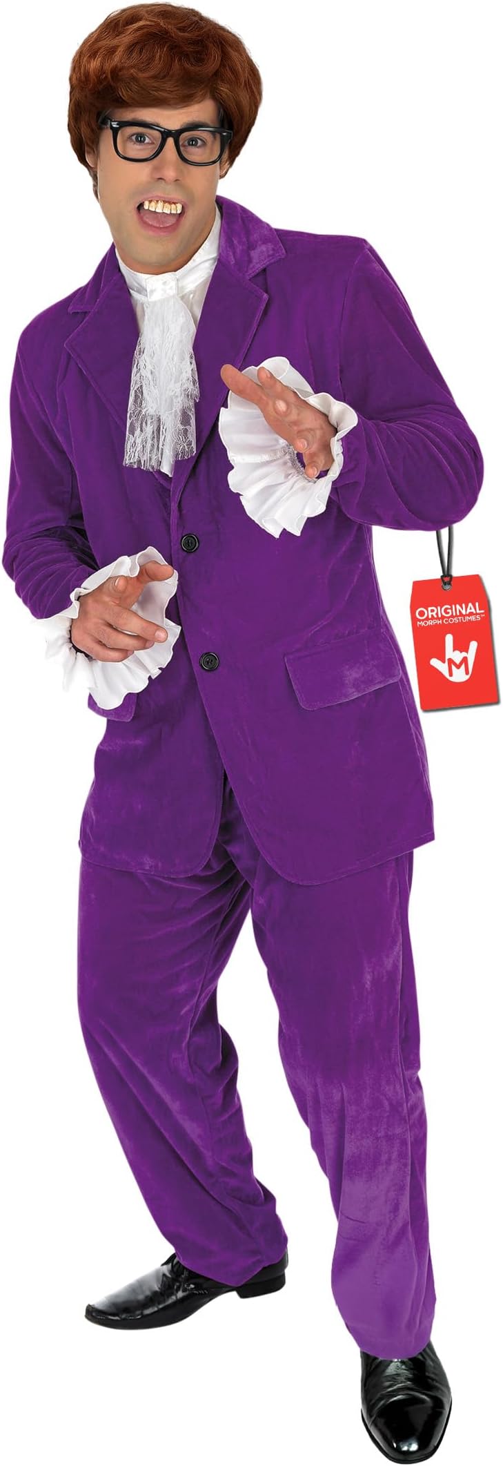 fun shack Purple 60s Swinger Costume, Groovy Costumes For Men, 60s Costume For Men, Movie Halloween Costumes For men