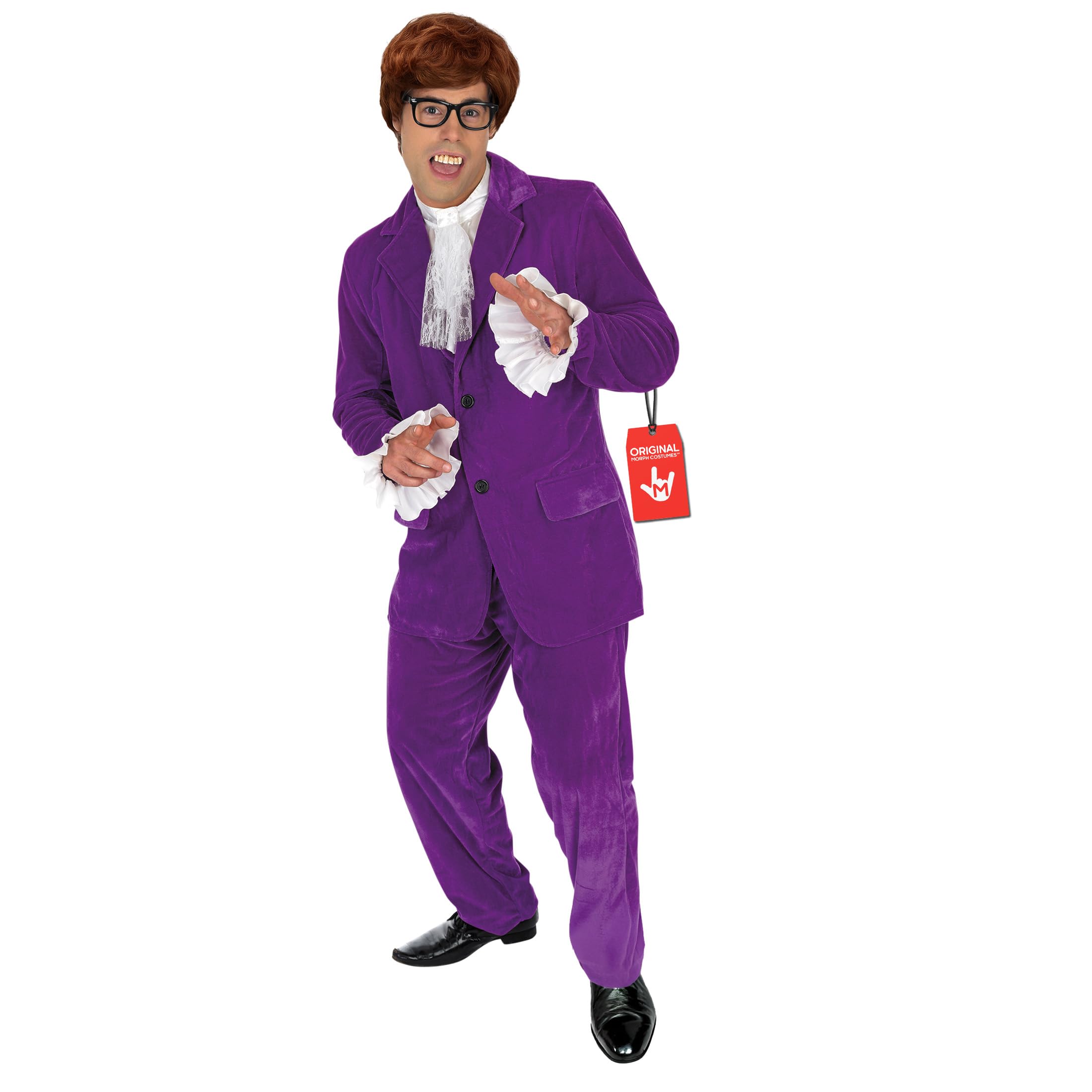 fun shack Purple 60s Swinger Costume, Groovy Costumes For Men, 60s Costume For Men, Movie Halloween Costumes For men