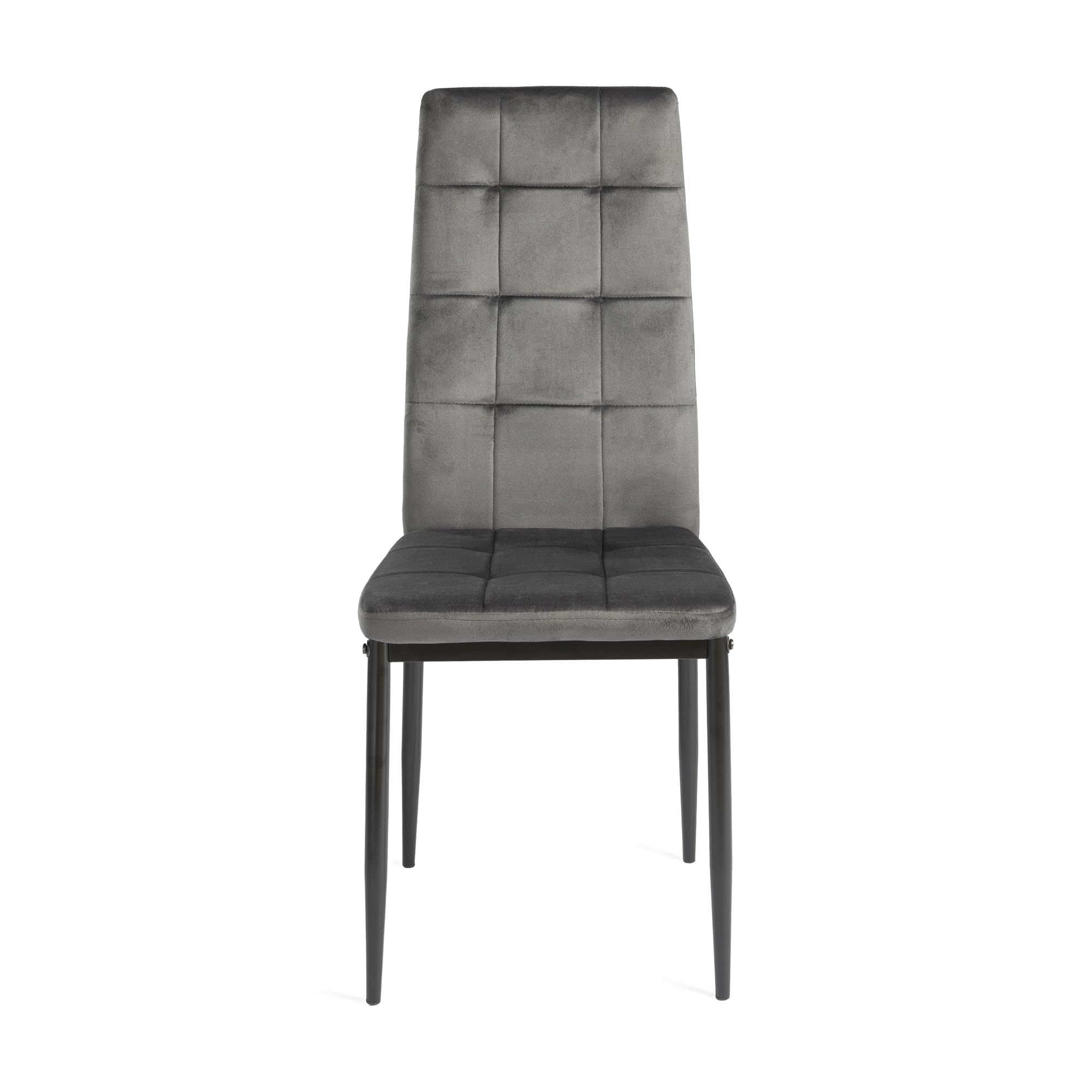 DUPI Pack 4 Sillas Comedor Denia, Silla Tela, Silla Patas de Metal (4 Unidades Gris)