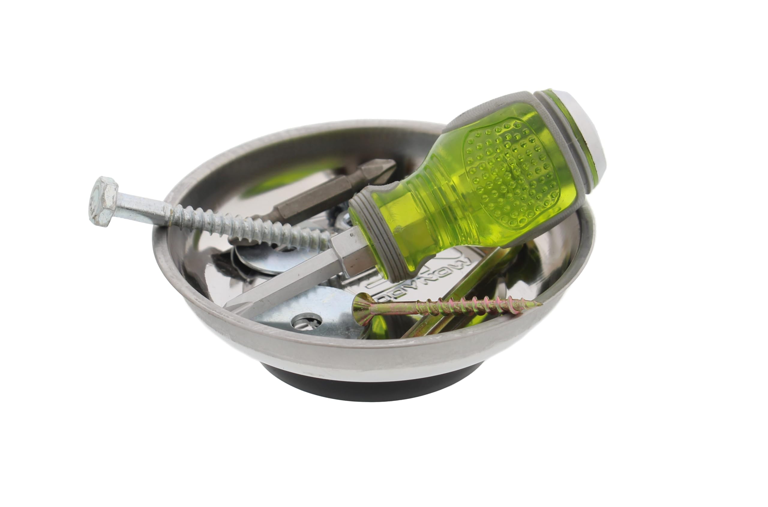 ABN Magnetic Tray for Mechanics, Magnetic Parts Tray Magnetic Bowl - Magnetic Tool Holder - 4.2 Inch Round 1-Pack