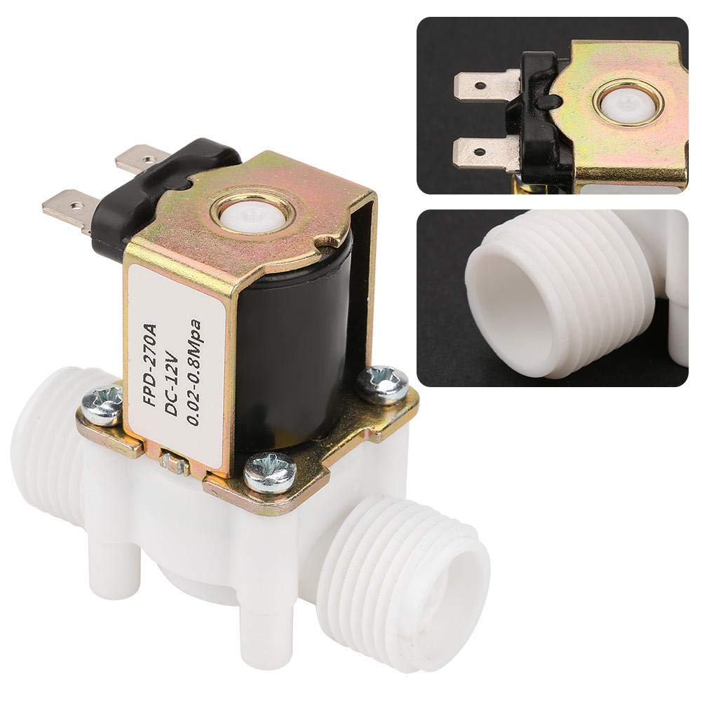 DC 12 V G1/2 calowy zawór elektromagnetyczny do wody, plastikowy zawór elektromagnetyczny do wody