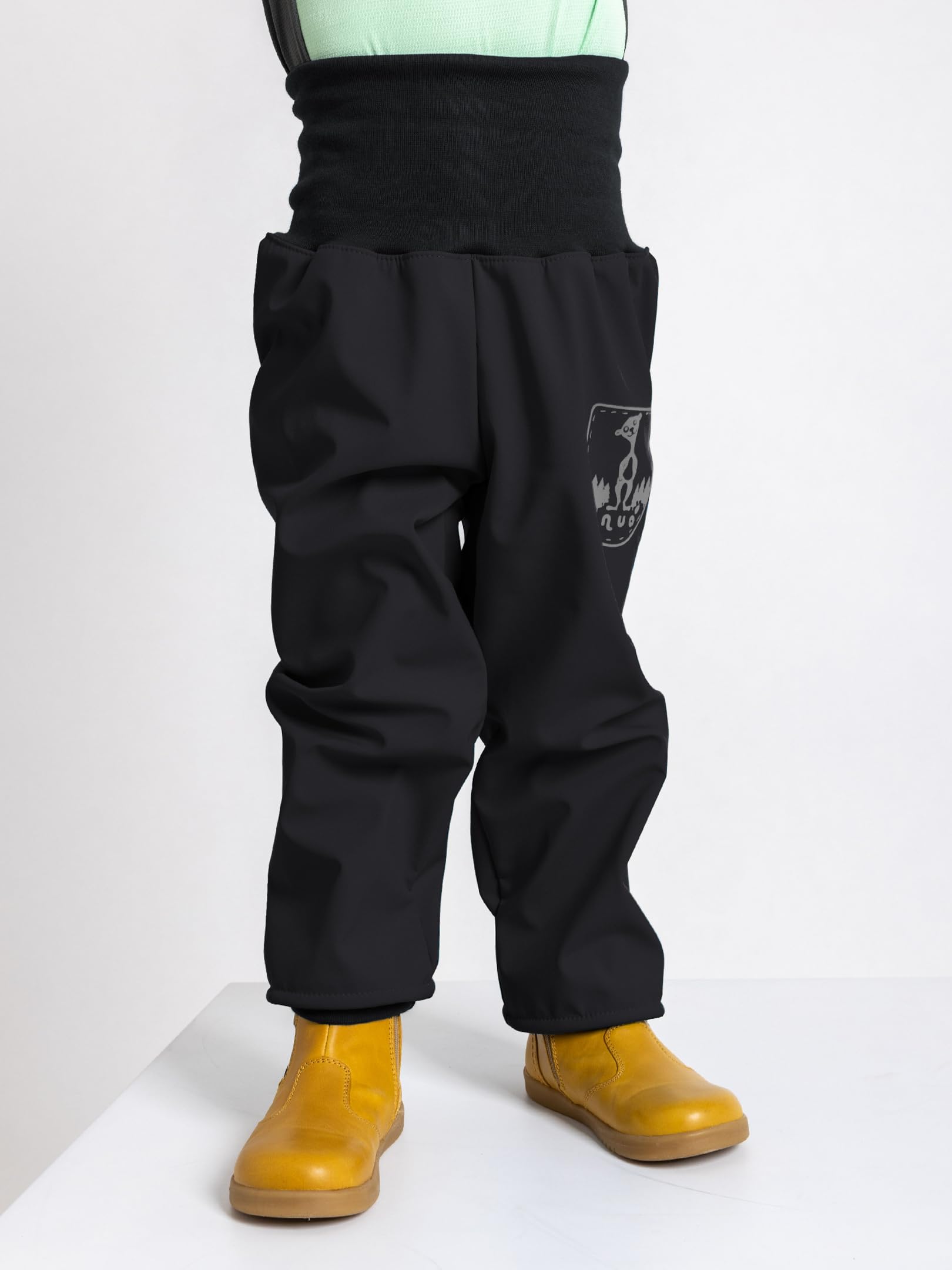 Kleinkinder Softshellhose mit Fleece Fütterung Hose Wasserabweisend Winddicht Atmungsaktiv Warm Funktionshose Regenhose Basic