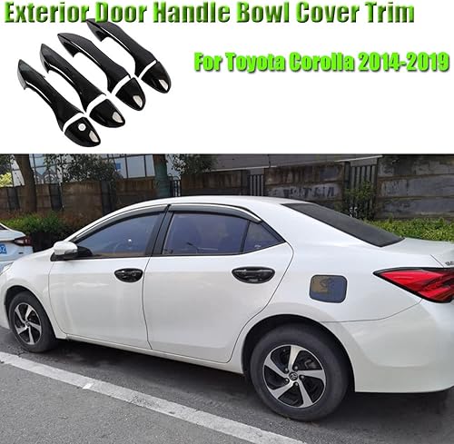 Miniatura 9 de BOYOUS 8 piezas de plástico ABS para exterior de la manija de la puerta, marco de la puerta, accesorios de decoración para Toyota Corolla 2014-2019,