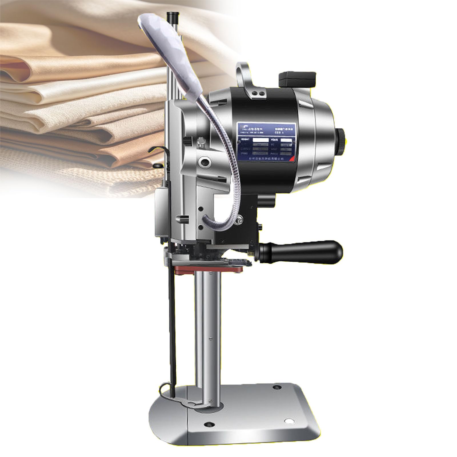Macchina da Taglio Elettrica Verticale per Tessuti, 1100W, Grande Taglierina Rotativa Elettrica per Tessuti, 6/8/10 Pollici, Affilatura Automatica della Lama per Tessuti, Carta