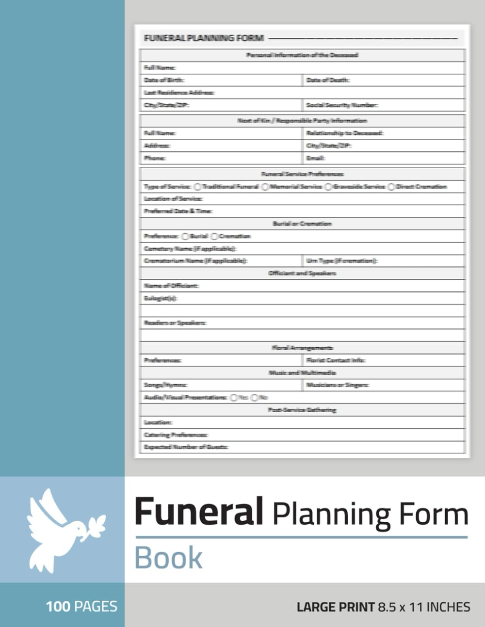 Funeral Planning Form Book: Funeral Planning Log | Funeral