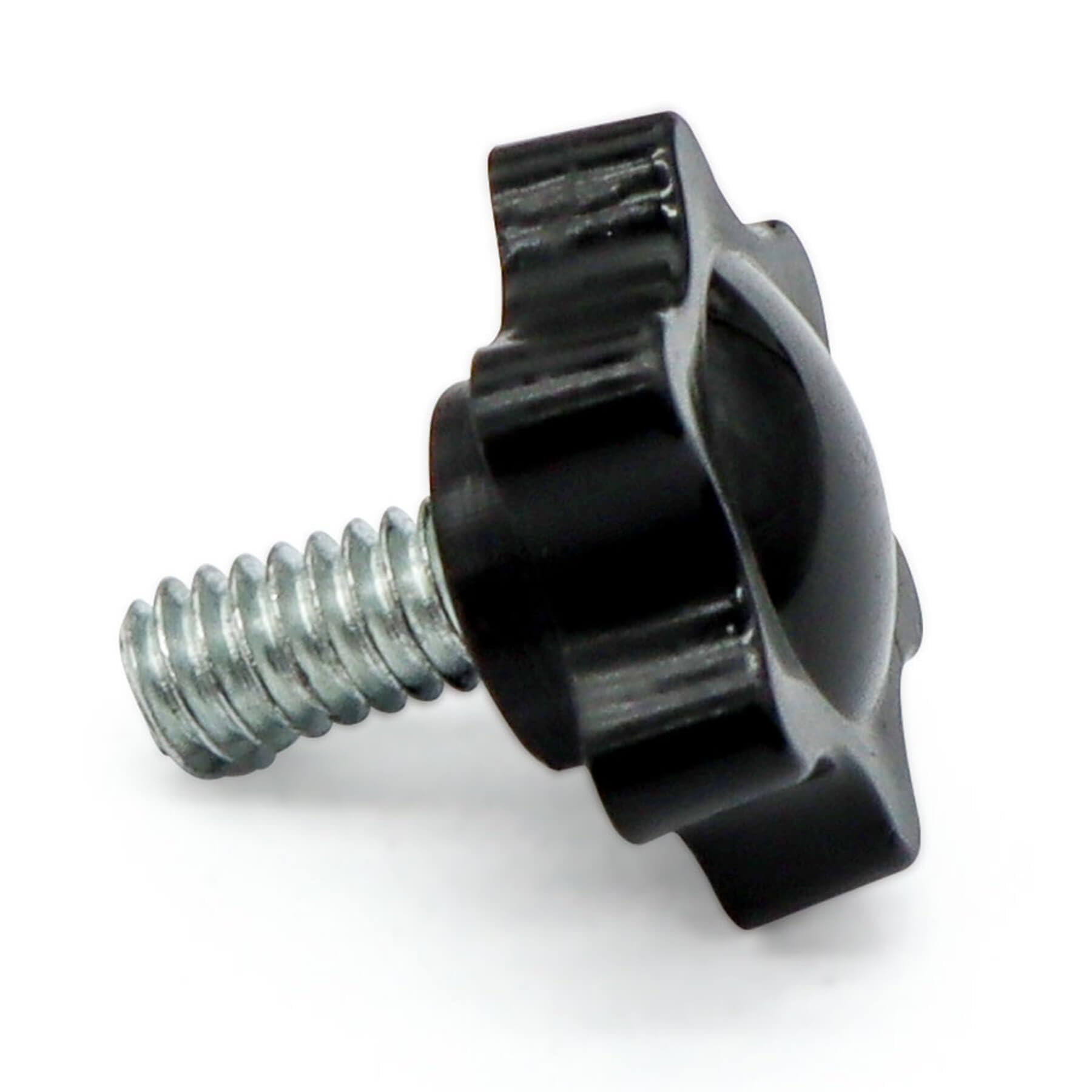 Aiwaiufu 1/4"- 20 x 0.45 Threaded Knurled Thumb Nuts, Black Knobs Clamping Screws, Grip Knob Screw 10 Pieces