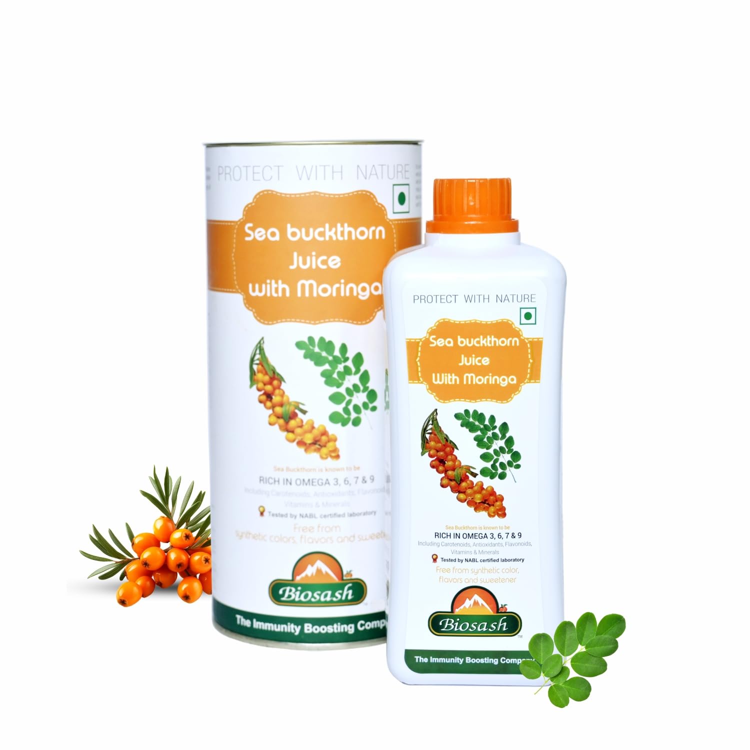 Biosash Sea Buckthorn Juice with Moringa 250 ml – Pure Seabuckthorn Berry Juice with Moringa Leaf Extract | Rich in Omega 3 6 7 9, Vitamin A C E for Immunity, Energy Boost, Skin, Heart & Liver Health-image-41