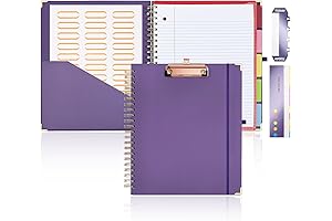 Spiral-Bound Pocket Organizer Notebook with Multi-Purpose Pockets