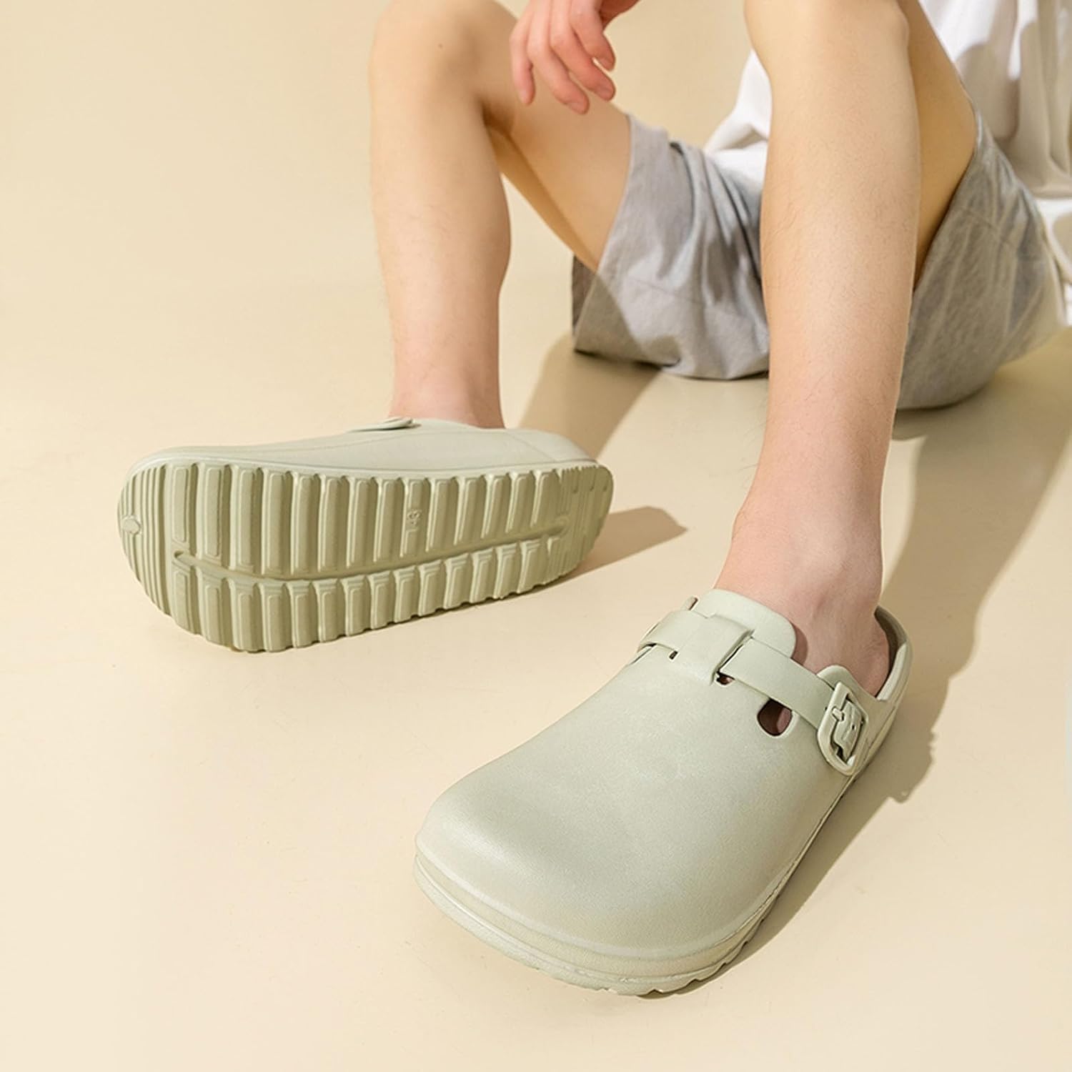 SECHRITE Womens Work Clogs Arch Support Slip-On Mules Slip Resistant Garden Nurse Chef Kitchen Shoes Cushioned Printed Sandals Slippers - Image 2