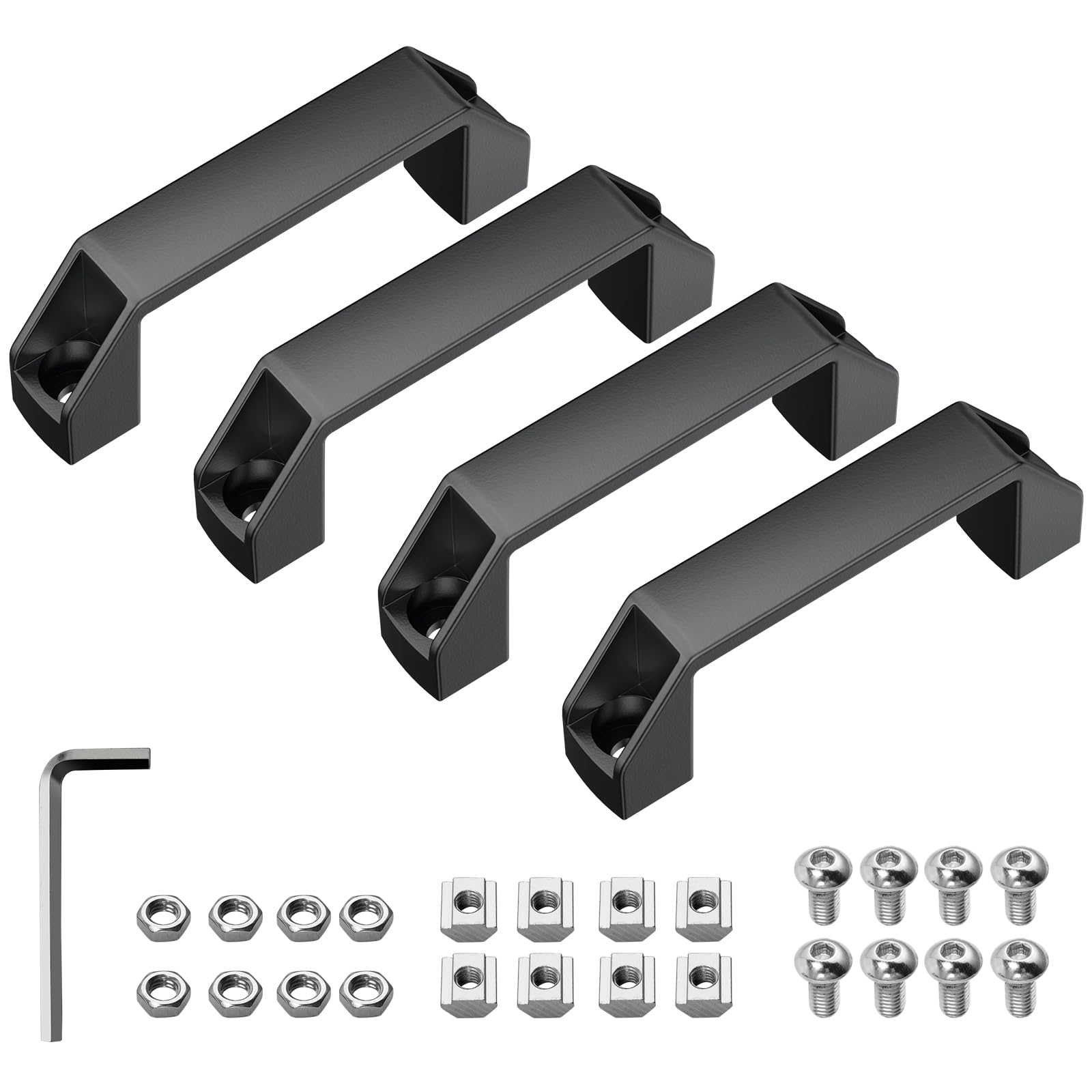 JiGiU 4-Pack 2020 Aluminum Handle 90mm Hole Distance
