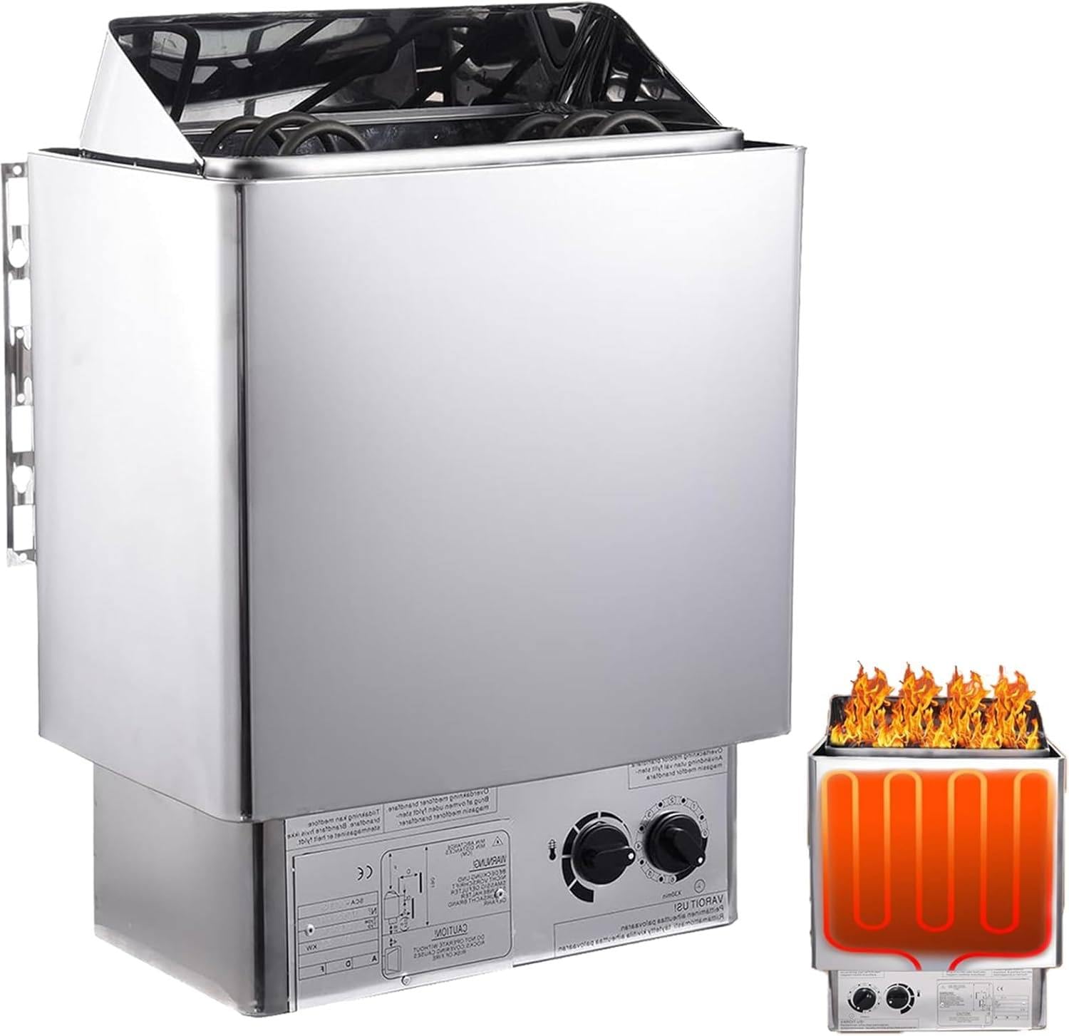 JozyJul Electric Sauna Heater, Sauna Stove Oven Dry Steam Sauna, with Integrated Internal Control, Personal Commercial Home Hotel Sauna Room Spa etc 9KW
