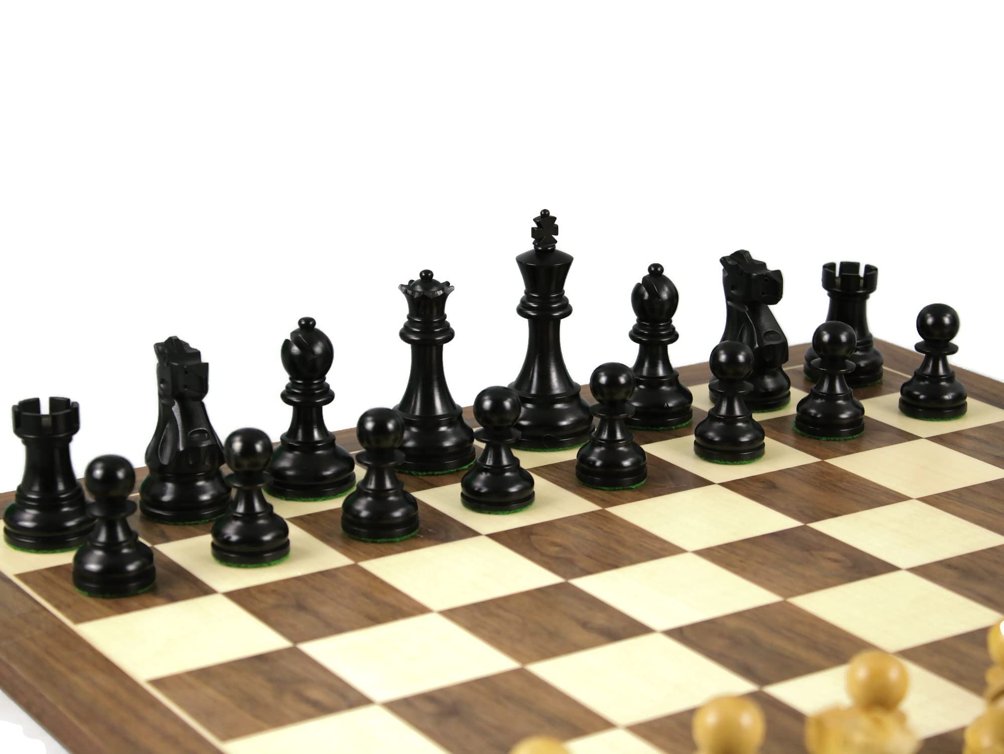 Set di scacchi in legno con tavola in noce da 20 pollici pesata Sheesham Reykjavik Staunton pezzi da 3,75 pollici