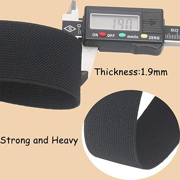 1 1/2''Black Wide Knit Elastic Band 10Yds Sewing Stretch