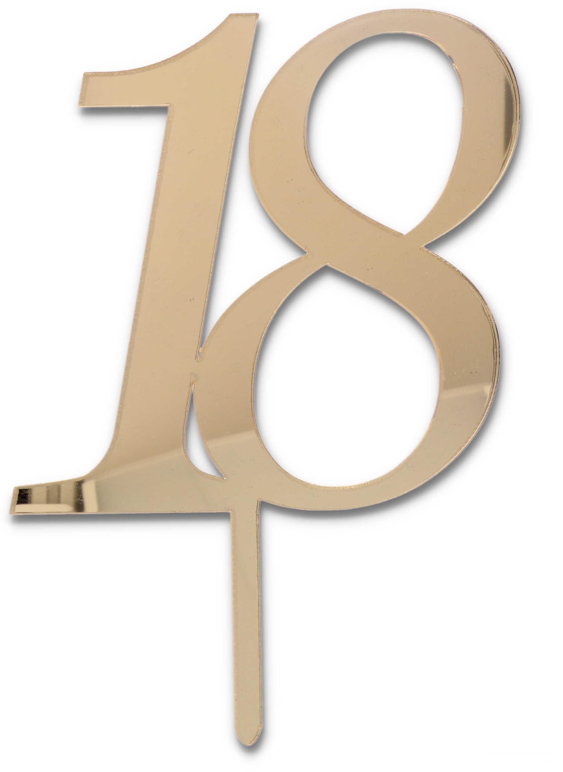 Cake Topper 18 Years Gold