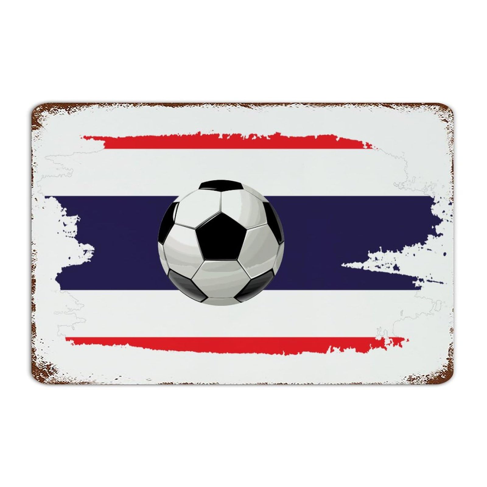 Plaque métal football thaïlandais rétro pour remplacer les posters déchirés de chambre