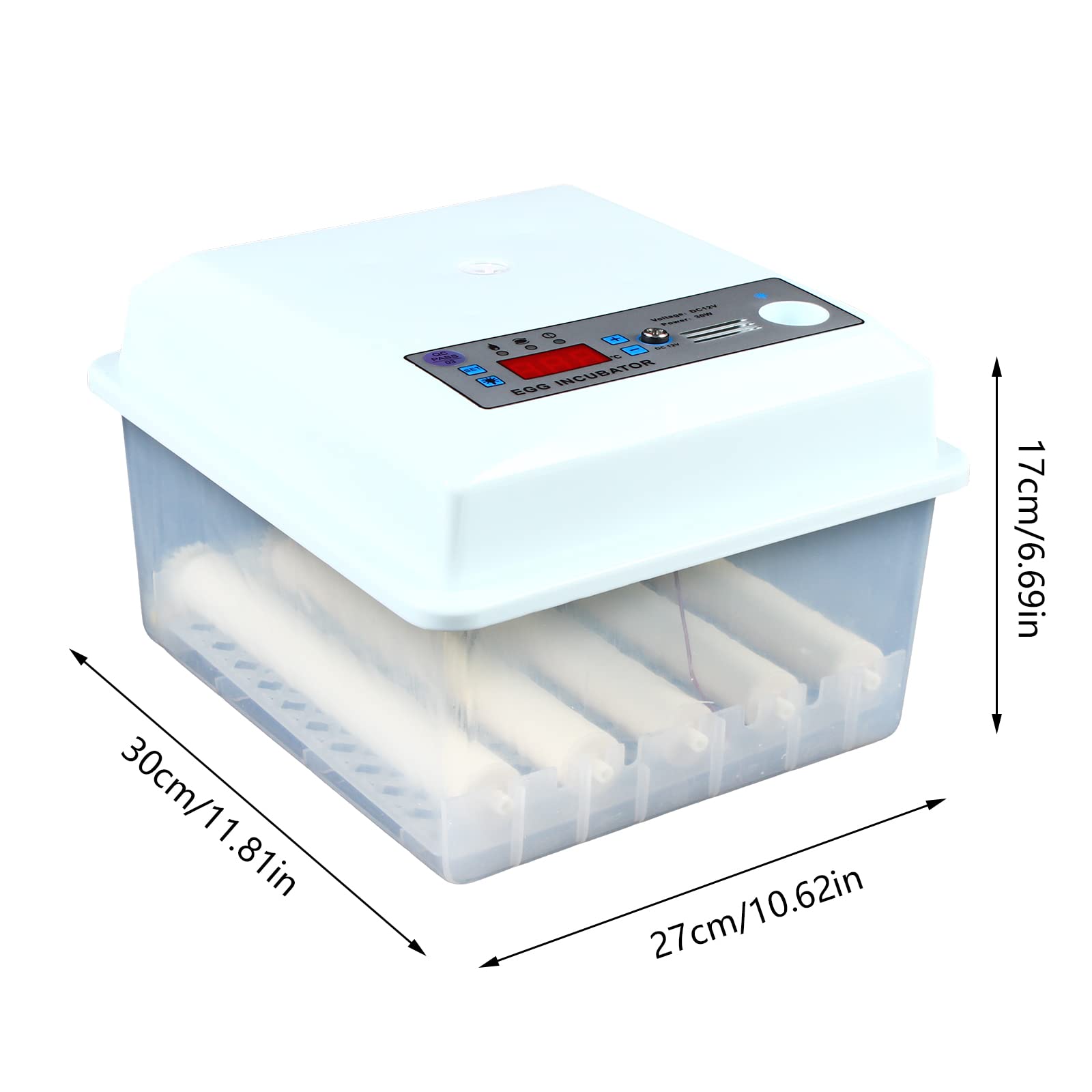 Incubatrice automatica per uova, incubatrice, pollame, incubatrice, 16 uova, adatta per la cottura di uova di pollo domestico, anatre e uova d'oca