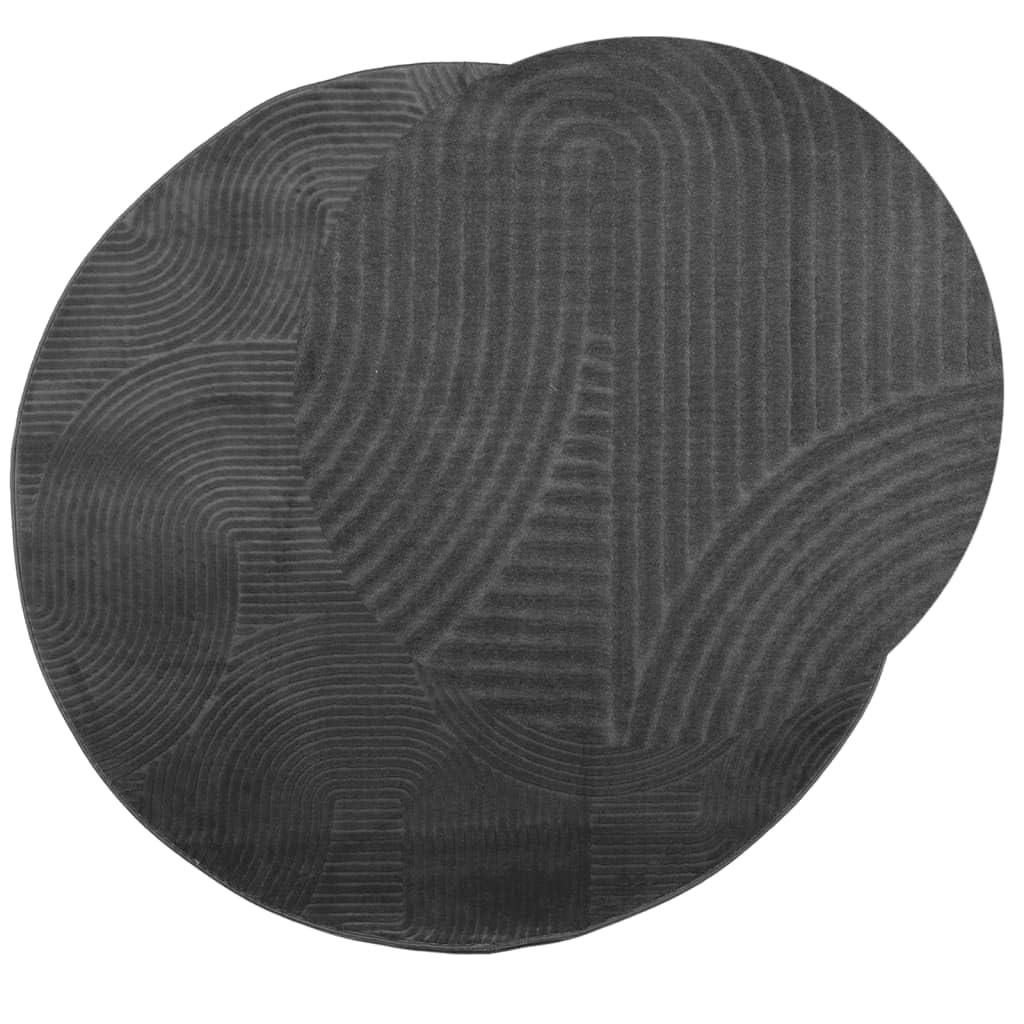 Tapis IZA Poils Courts Style scandinave Anthracite Ø 120 cm,Maison & Jardin,Décorations,Tapis,2.5 kg-375435