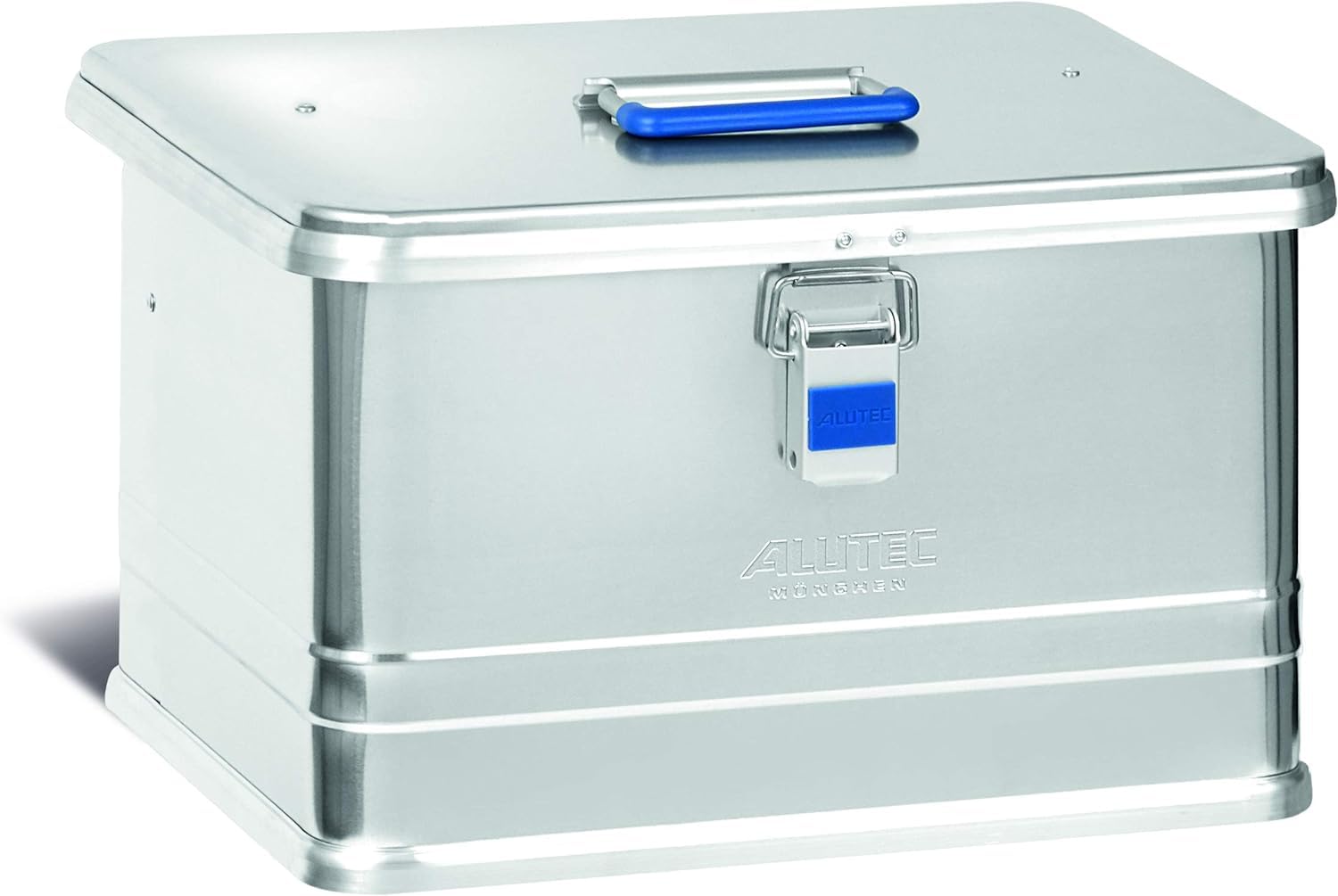 Alutec München Silver Alutec Comfort 30 12030 Aluminium Box (Capacity 30 Litres, Inner Dimensions (L X W X H) 400 X 300 X 248 Mm, Dust/Splash Proof, Tool Box, Storage Box, Weight 3.01 Kg