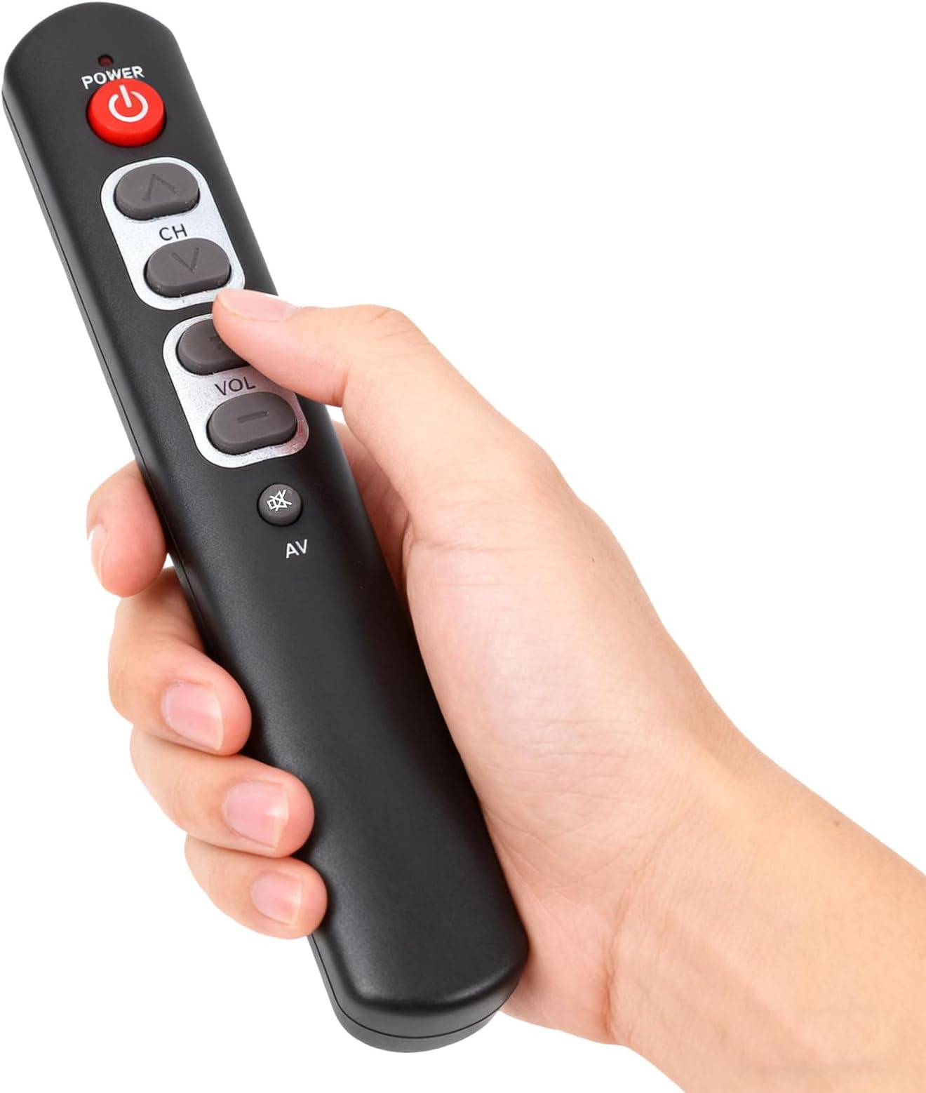Generic Learning Remote Control with Big Buttons, Programmable TV Remote, 6 Keys Universal Control Smart Controller, Suitable for TV STB DVD HiFi VCR