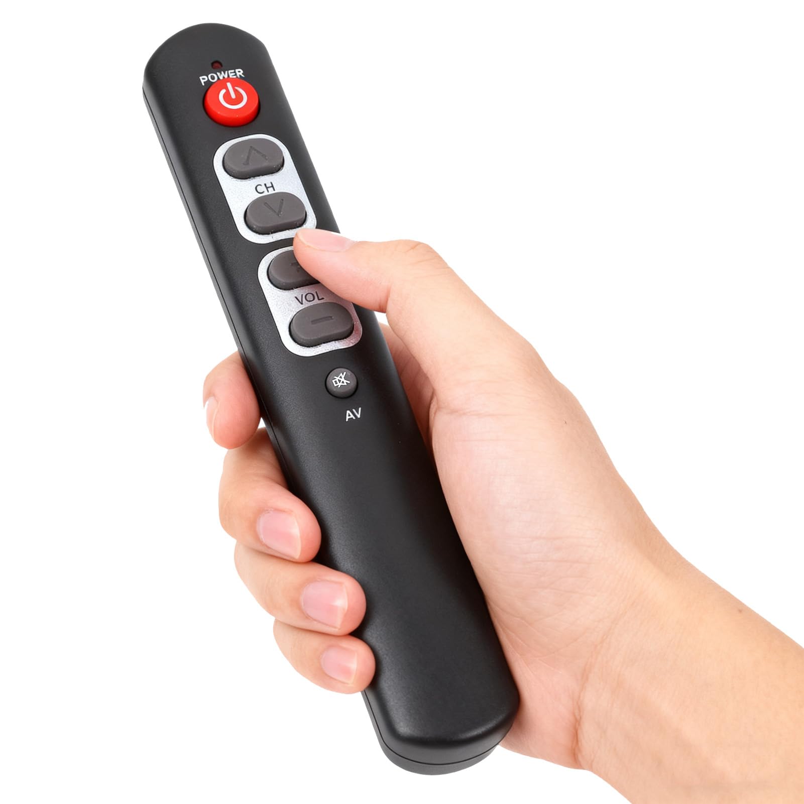 Bewinner Universal Remote Control Learning IR Remote with 6 Big Buttons, Programmable Smart Controller for TV STB DVD HiFi VCR, Easy Setup Long Range 10m Portable