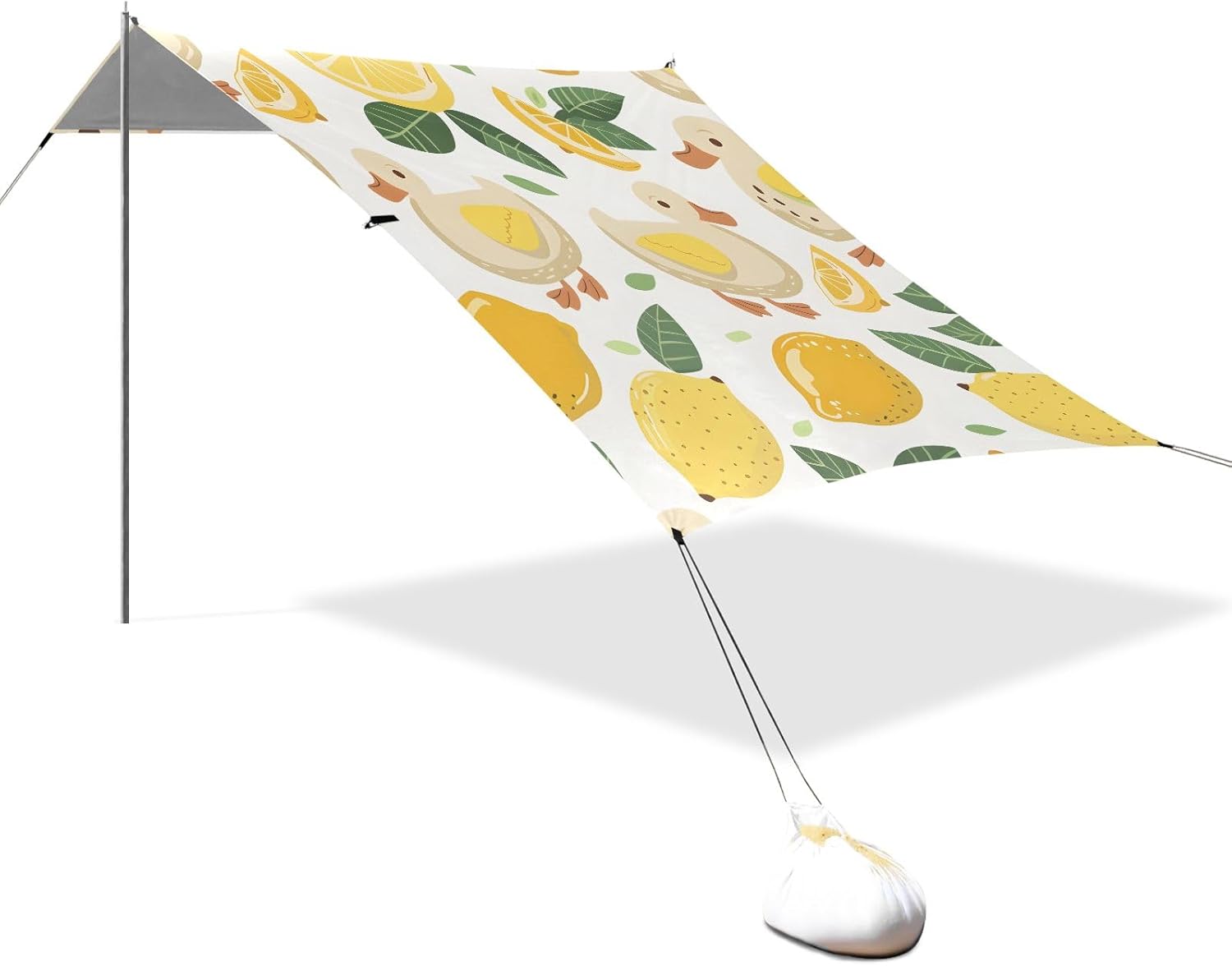 Duck Lemon Camping Sun Shelter, Beach Tent Portable Beach Sun Shade Outdoor Canopy for Camping Trips Fishing Picnic