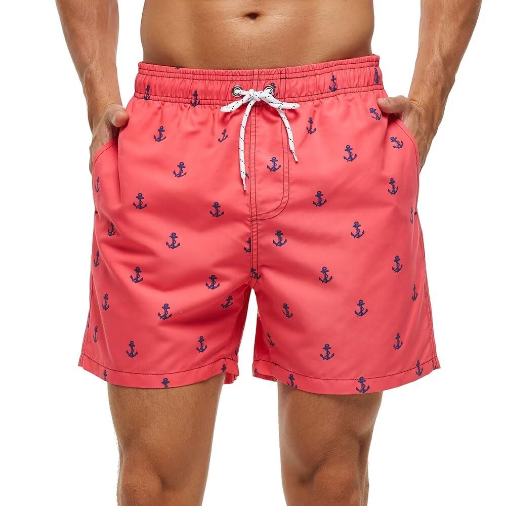 HOLISEE Men Swim Trunks Board Shorts with Mesh Lining Bathing Suits for Beach Swimwear Swimming