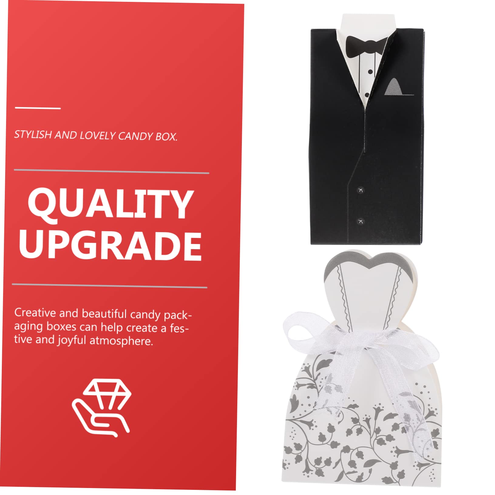 100pezzi Scatole Decorativi Per Matrimonio Di Scatole Per Dolci Eleganti Contenitori Per Regali e Confetti Facili Da Assemblare e Sicuri Da Usare Per Cerimonie e Festività