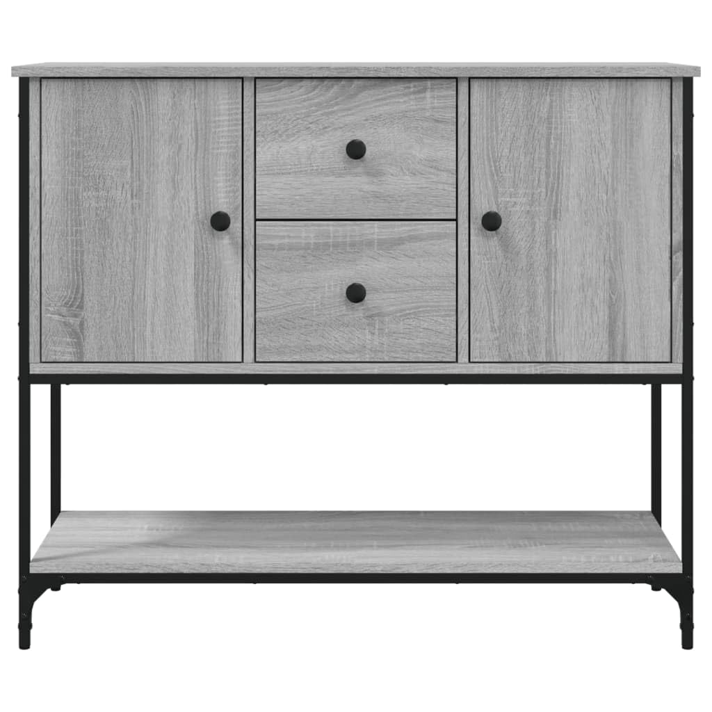 Credenza grigia Sonoma 100 x 36 x 85 cm, materiale in legno, resistente, versatile come cabinet a buffet, ideale per entryway e cocina