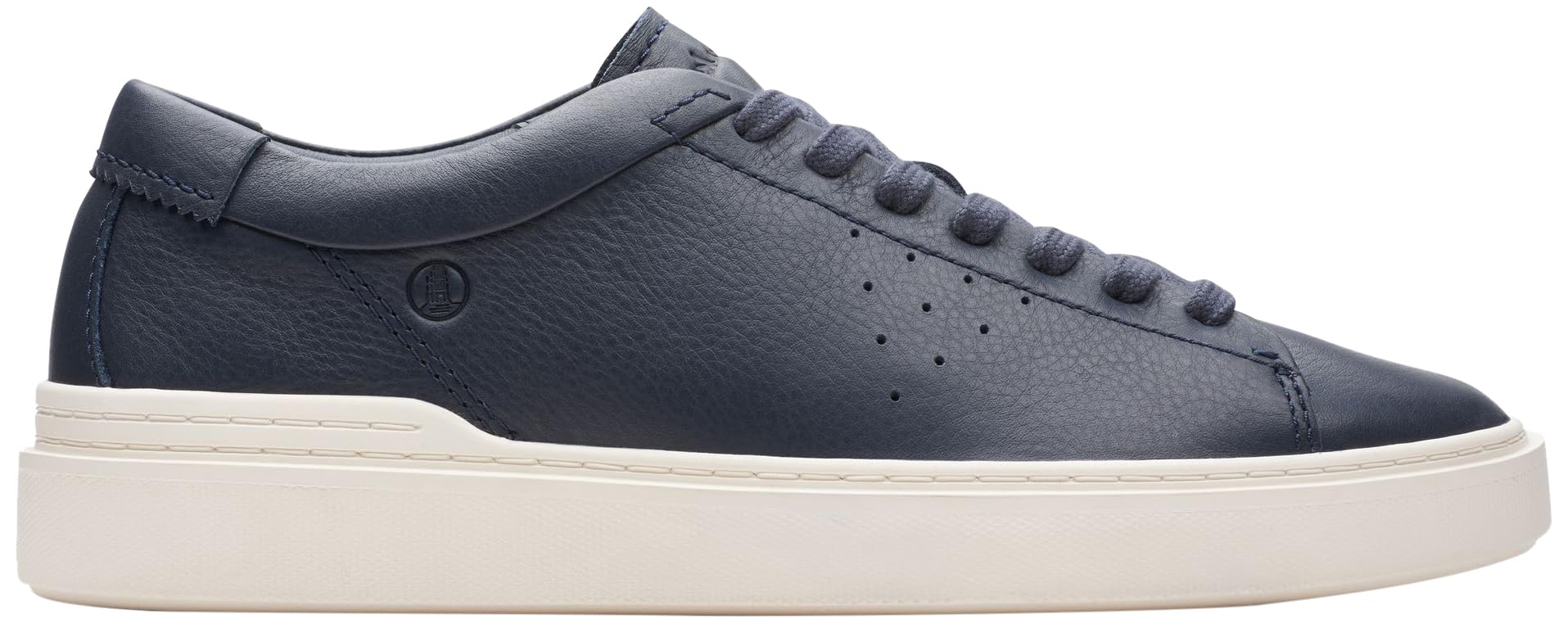 Clarks Navy Blue Craft Leather Trainers Size 43 (9)