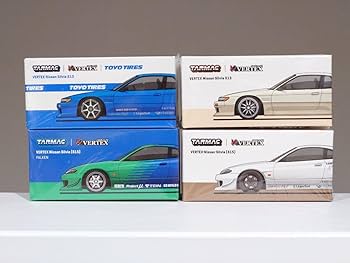 ターマックワークス 10周年 クロームブルー5台セット Amazon.co.jp: Tarmac Works 164 VERTEX NIAN S13 S15 シルビア