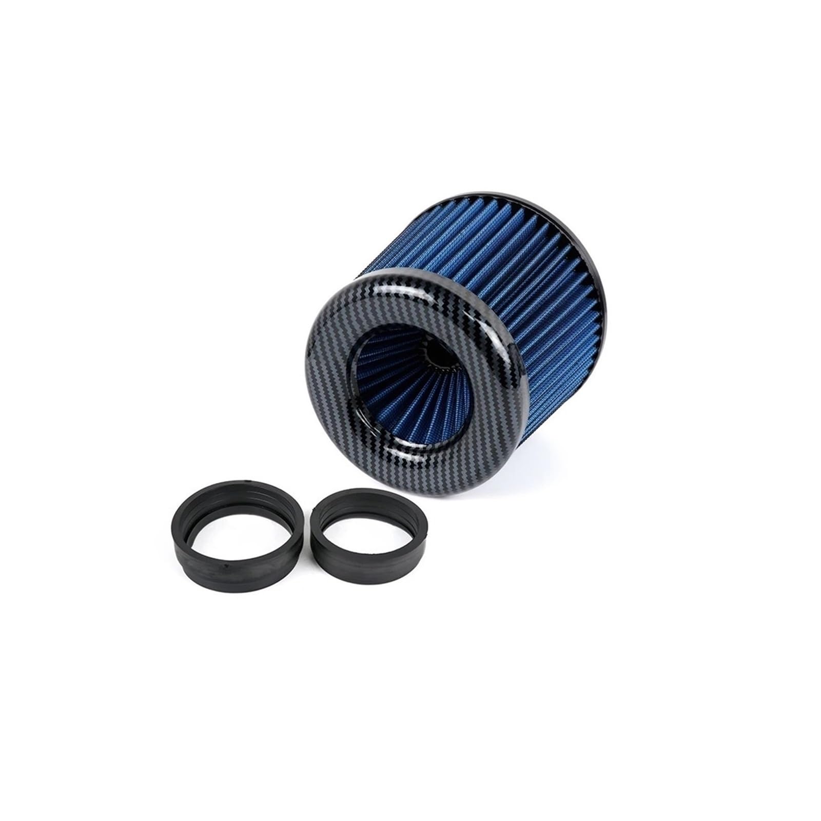 Filtr powietrza silnika 4/3,5/3 cala Carbon Look Fit For Style Super Power Filtr powietrza High Flow Calibre Czyścik dolotu Głowica grzybkowa(K101 Blue)