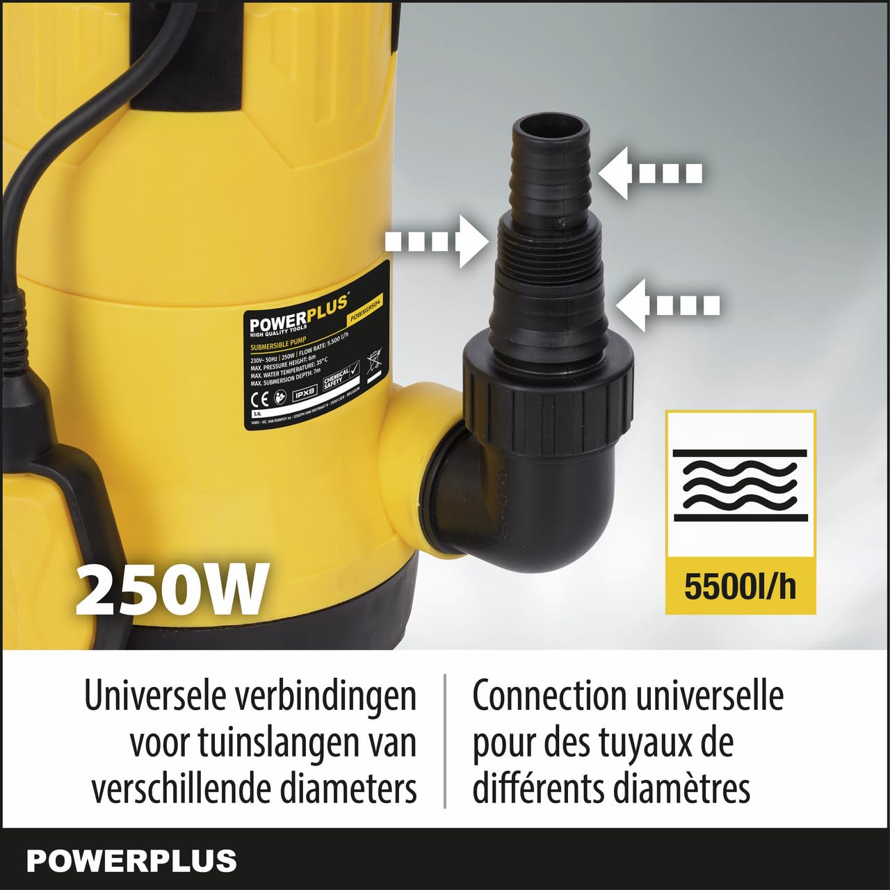 Powerplus POWXG9504 - Bomba sumergible 250 W