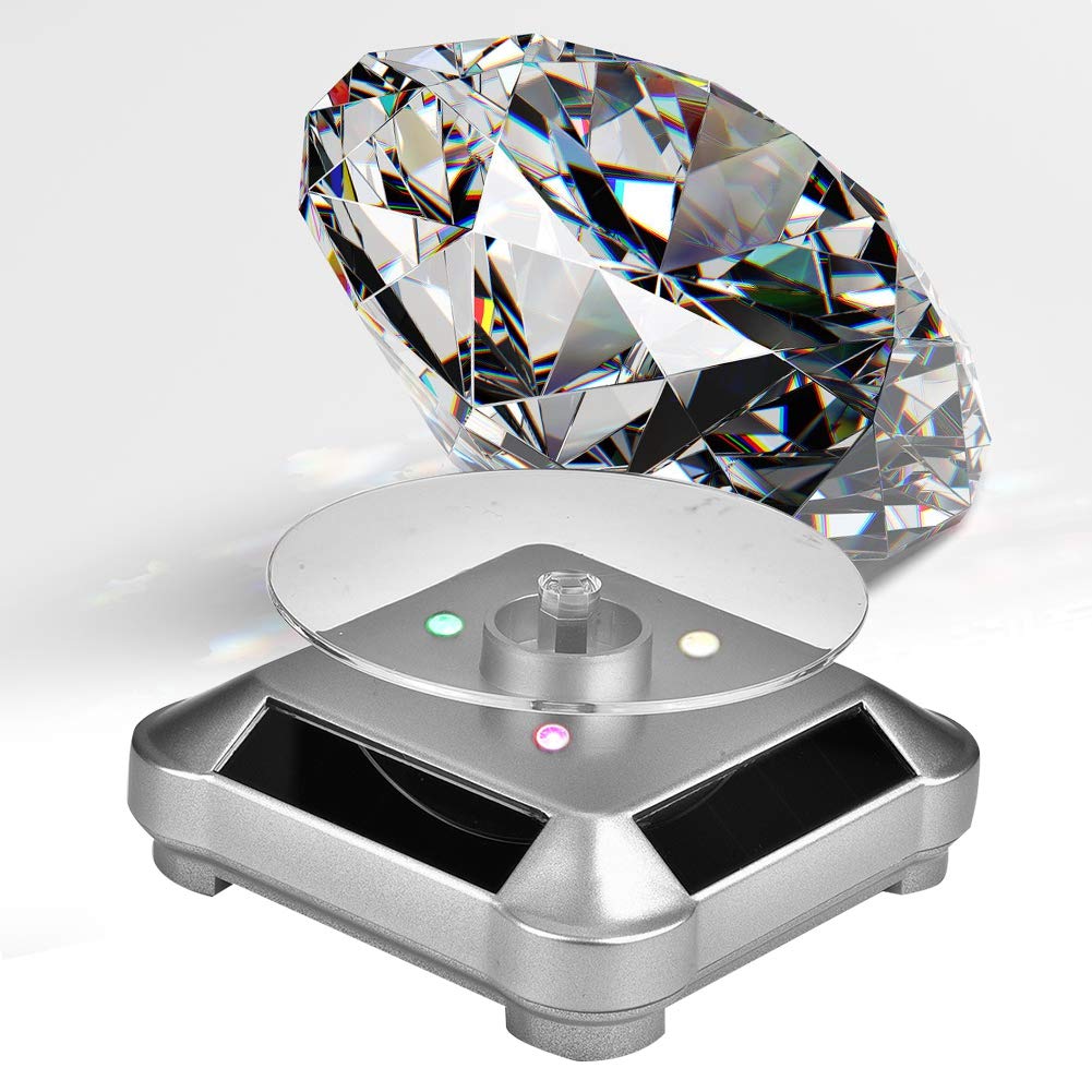 Solar Display Stand Turntable, Rotating Display Stand for Jewelry 3D Models View Hobby Collection Product Photography Display(Gold Solar Display Stand Turntable, Rotating Display Stand for Jewelry 3D Models View Hobby Collection Product Photography Display(Gold