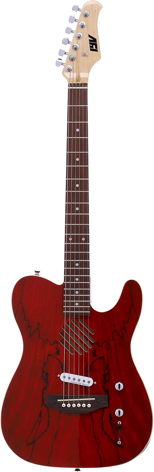 IYV- ITAP-200 Semi Hollow Semi-Aucoustic Electric Guitar, Trans Red (IYV)