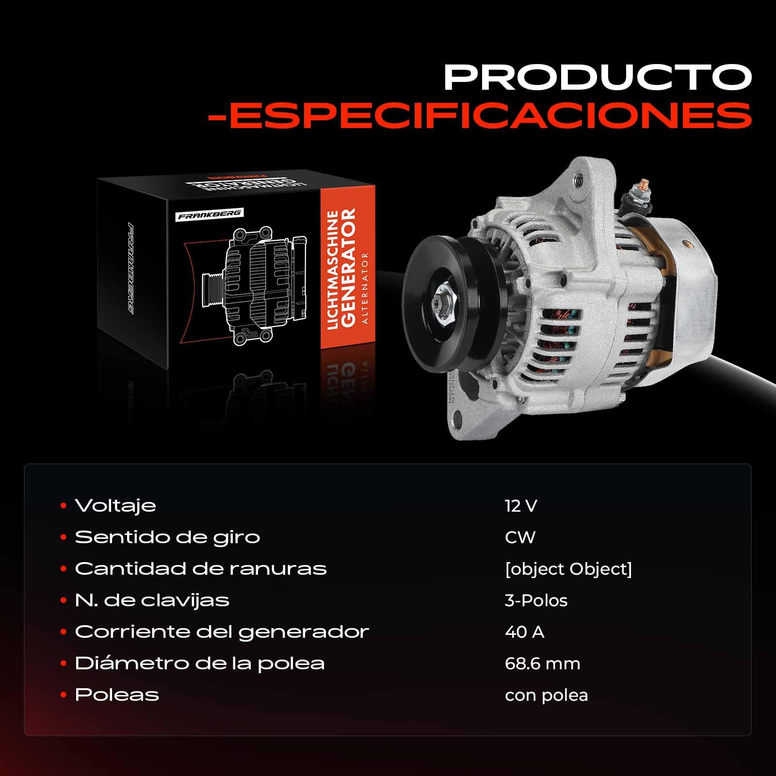 Frankberg Alternador de 3 Polos 101211-1380