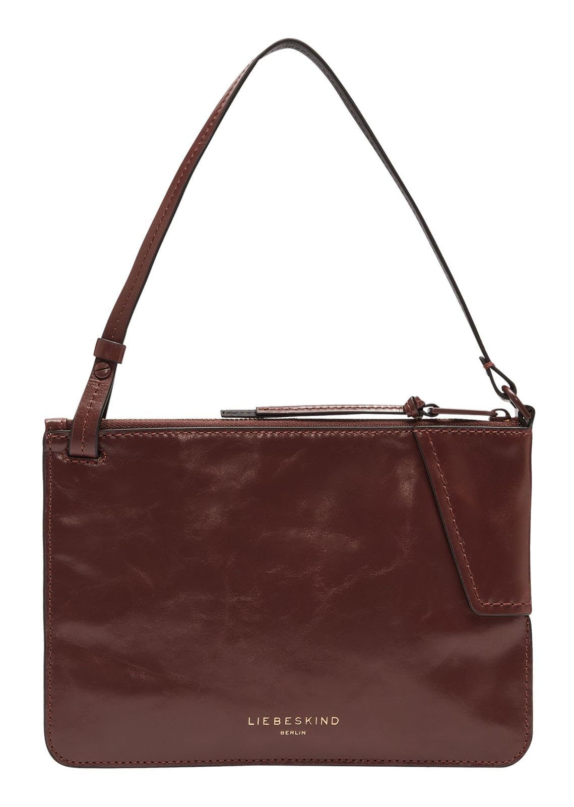 LIEBESKIND BERLIN utility bag Mila Crinkled Pouch Chianti brown