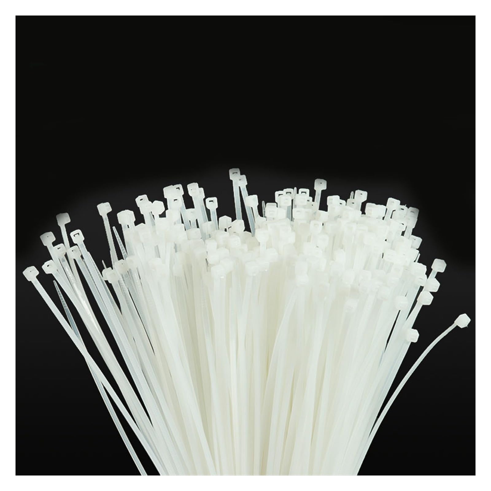 Fascetta in nylon di plastica autobloccante 100 pezzi Nero 5X300 Anello di fissaggio per fascette per cavi 3X200 Fascetta per fascette con cerniera (Colore : Bianco, Dimensioni : 3x150mm) (White 4x3