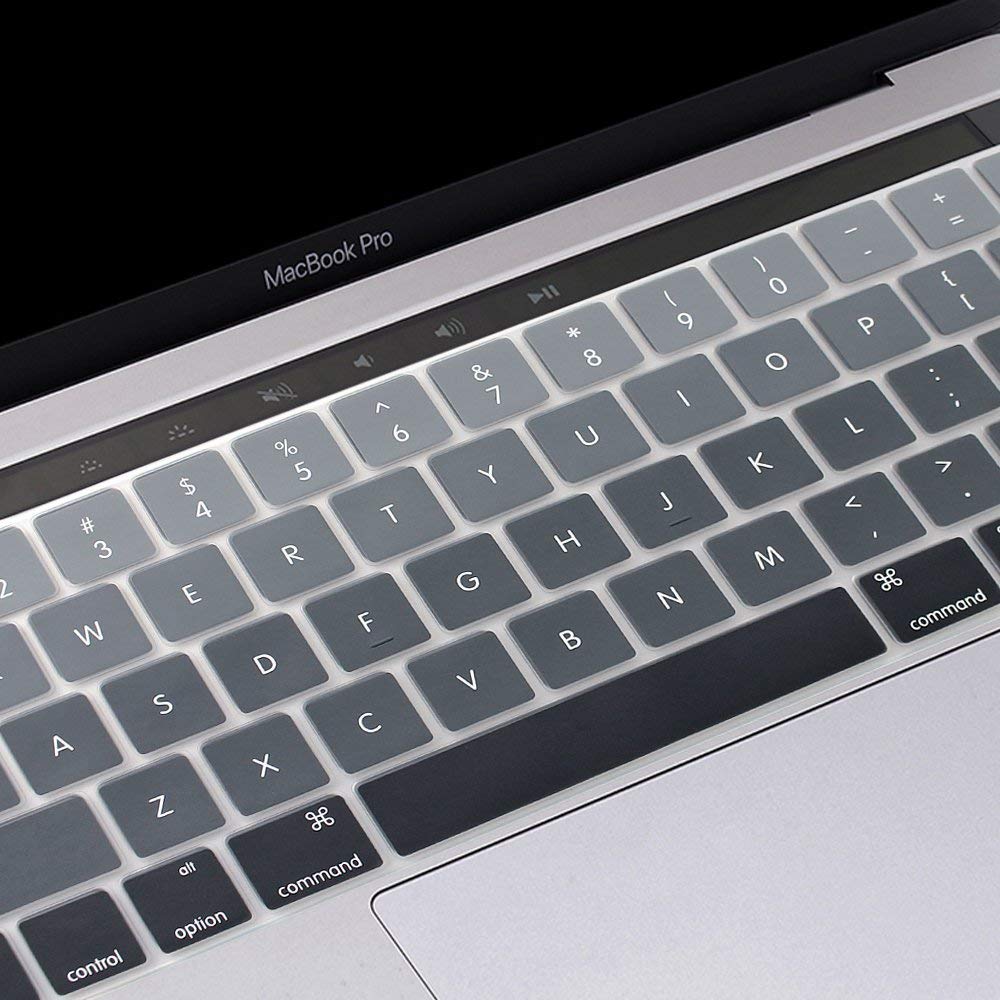 Tobo Ultra Thin Silicone Keyboard Protector Keyboard Cover Skin for MacBook Pro with Touch Bar Retina 13" and 15" (Model A1706, A1707, 2016 2017 2018 Released) (Ombre Grey) (B07Q2ST6XX) Amazon Price History, Amazon Price Tracker