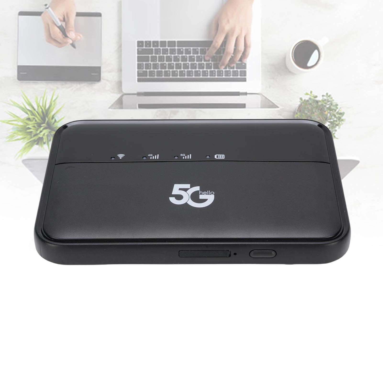 Cryfokt Portable WiFi Hotspot with High Capacity Battery | Fino a 32 dispositivi, impermeabile IP67, supporto WiFi6, configurazione rapida, slot per scheda Nano SIM