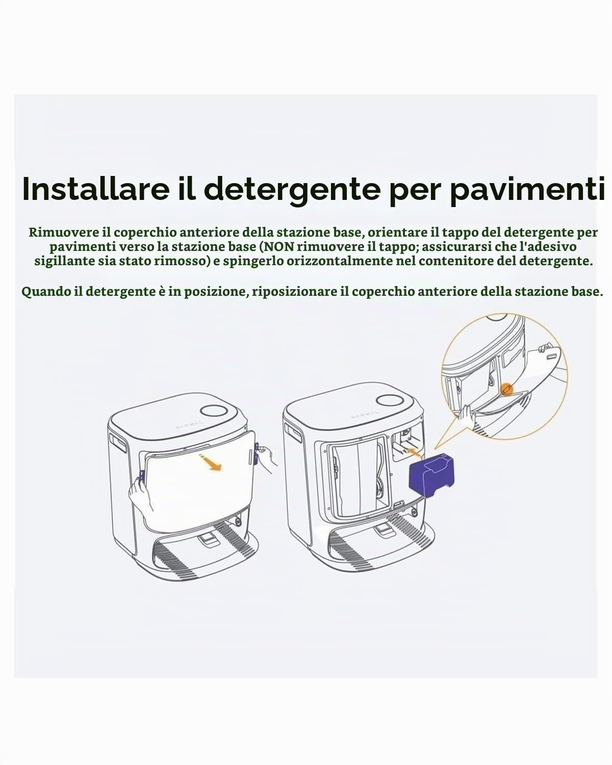 Aspirapolvere Soluzione Detergente For Pavimenti For Aspirapolvere 580 Ml, Compatibile Con Narwal Freo Z Ultra/Freo Z10, Detergente Multisuperficie(580ml*3)