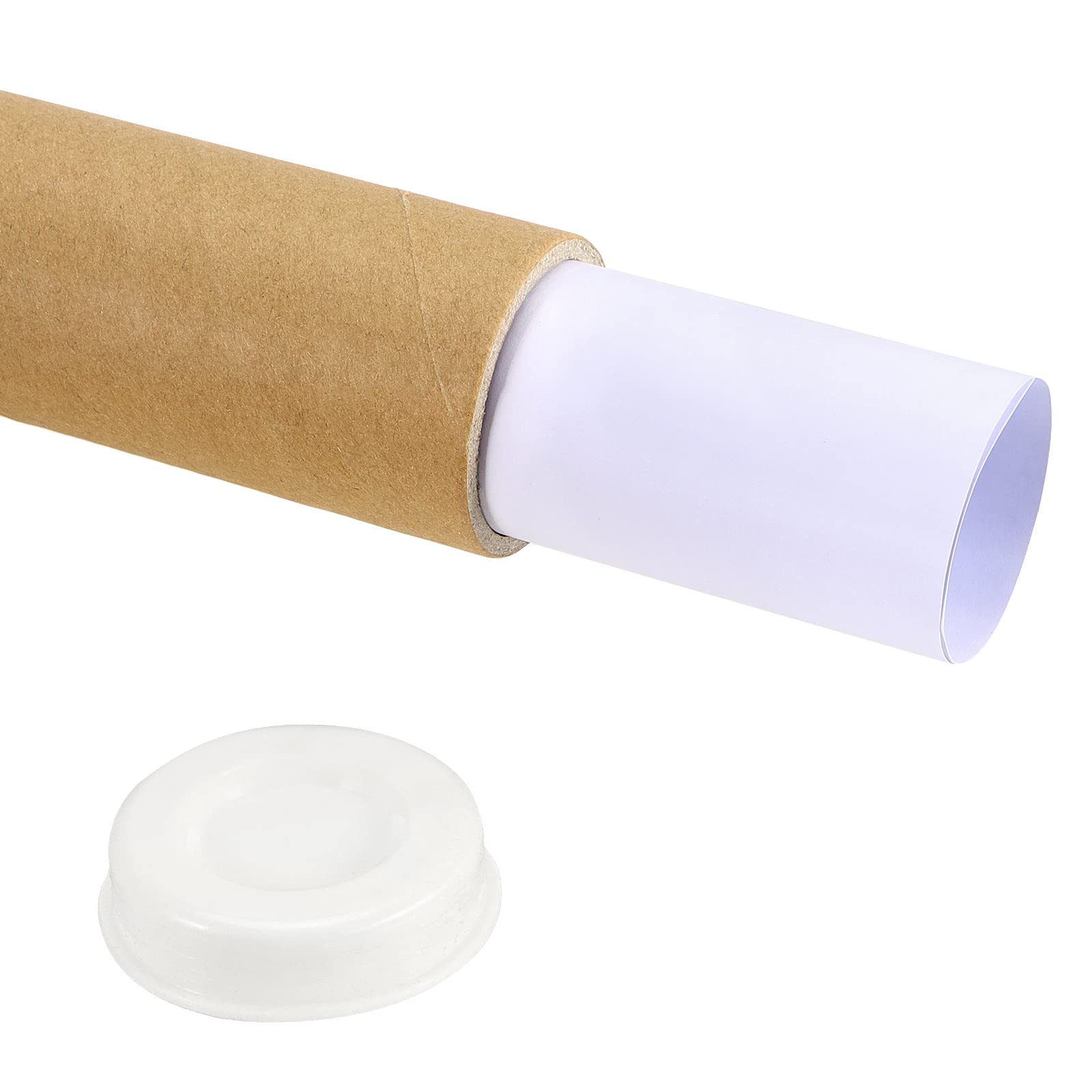 JEUIHAU Lot de 18 tubes d'expédition en kraft avec capuchons, construction en spirale, recyclables pour le transport, le stockage
