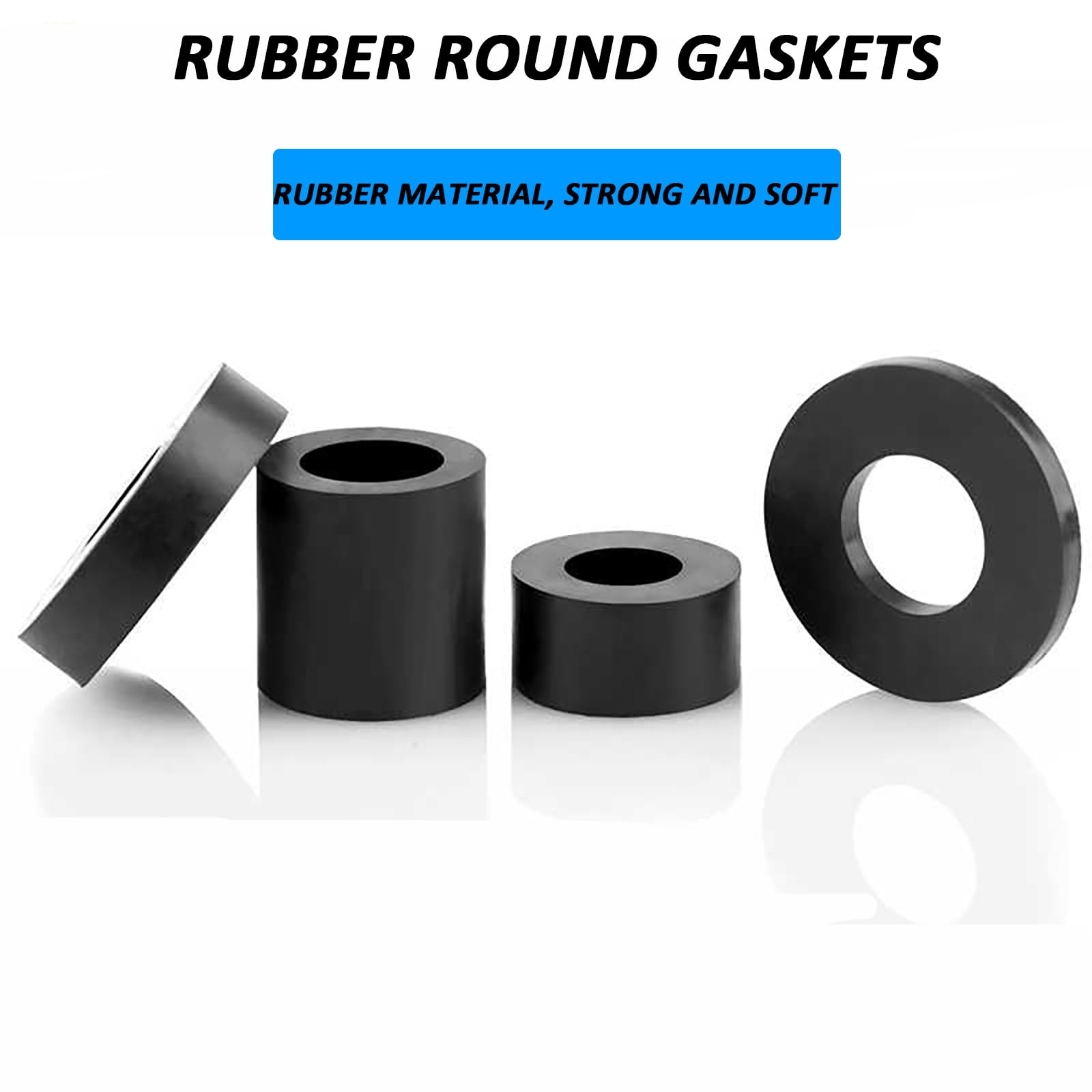 2 Stück Schwarze Flache Gummischeiben OD 150 mm, Gummischeiben in Mehreren Größen für Stoßdämpfung, Abdichtung und Rutschfestigkeit,Schwarz,150 * 30 * 20