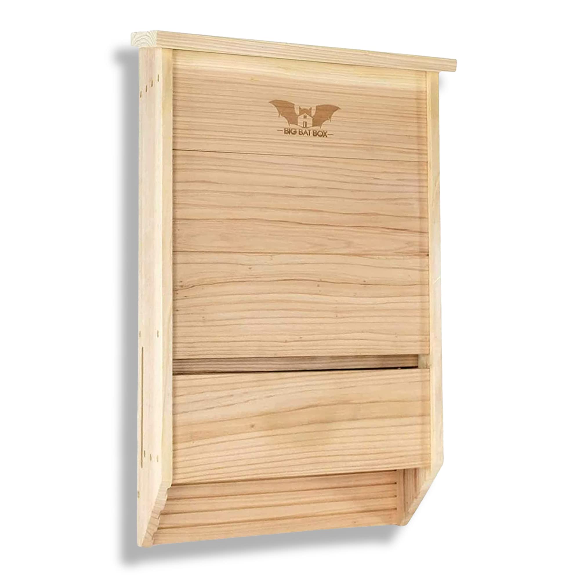 WildYard Bat Box - 3-Chamber Cedar Holds 200 - Outdoor Roost Kit with Pole Kit & Wall Mount - Bat House for Tree Mount