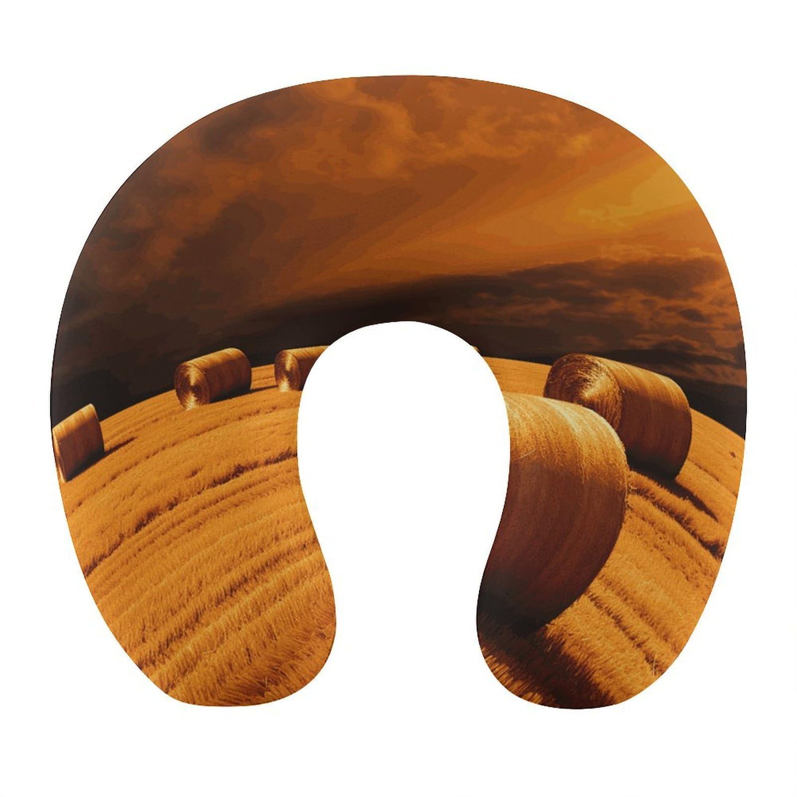 Btcowzrv Style Hay Bales U Shaped Neck Pillow Travel Pillows