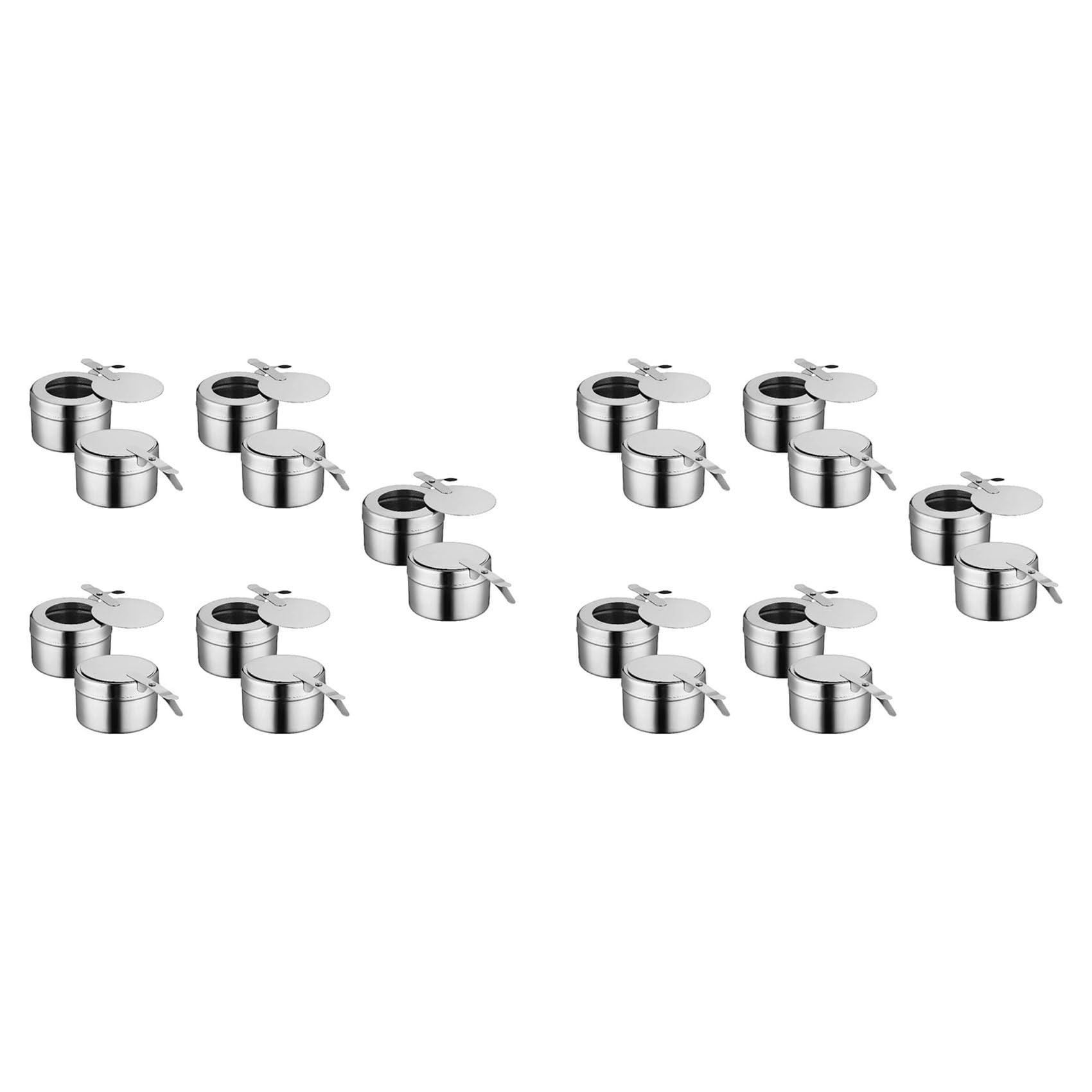Hndhbfgrt 20Pack Stainless Steel Holders, Chafing Holders with Cover, Holder for Chafing Dish, and Buffet, Barbecue