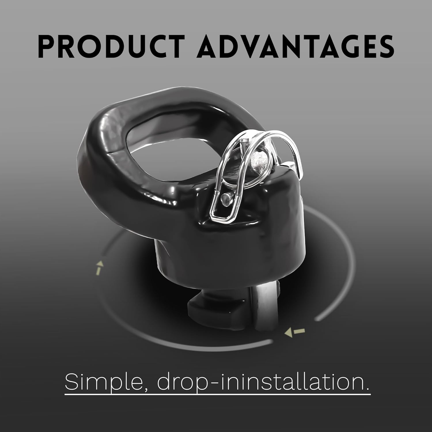 Gooseneck Ball Kit 60638, Puck System Gooseneck Hitch for 2013-2024 Dodge Ram 2500/3500, 2-5/16 Inch Ball, 2 Safety Chain Anchors | 38000 lbs GTW/9500 lbs VTW (Includes Box)