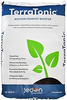 TerraTonic Biochar: Organic Compost Accelerator with Beneficial Microbes for Faster Decomposition. Biochar Soil Amendment for Lawn & Garden. (30-QT)
