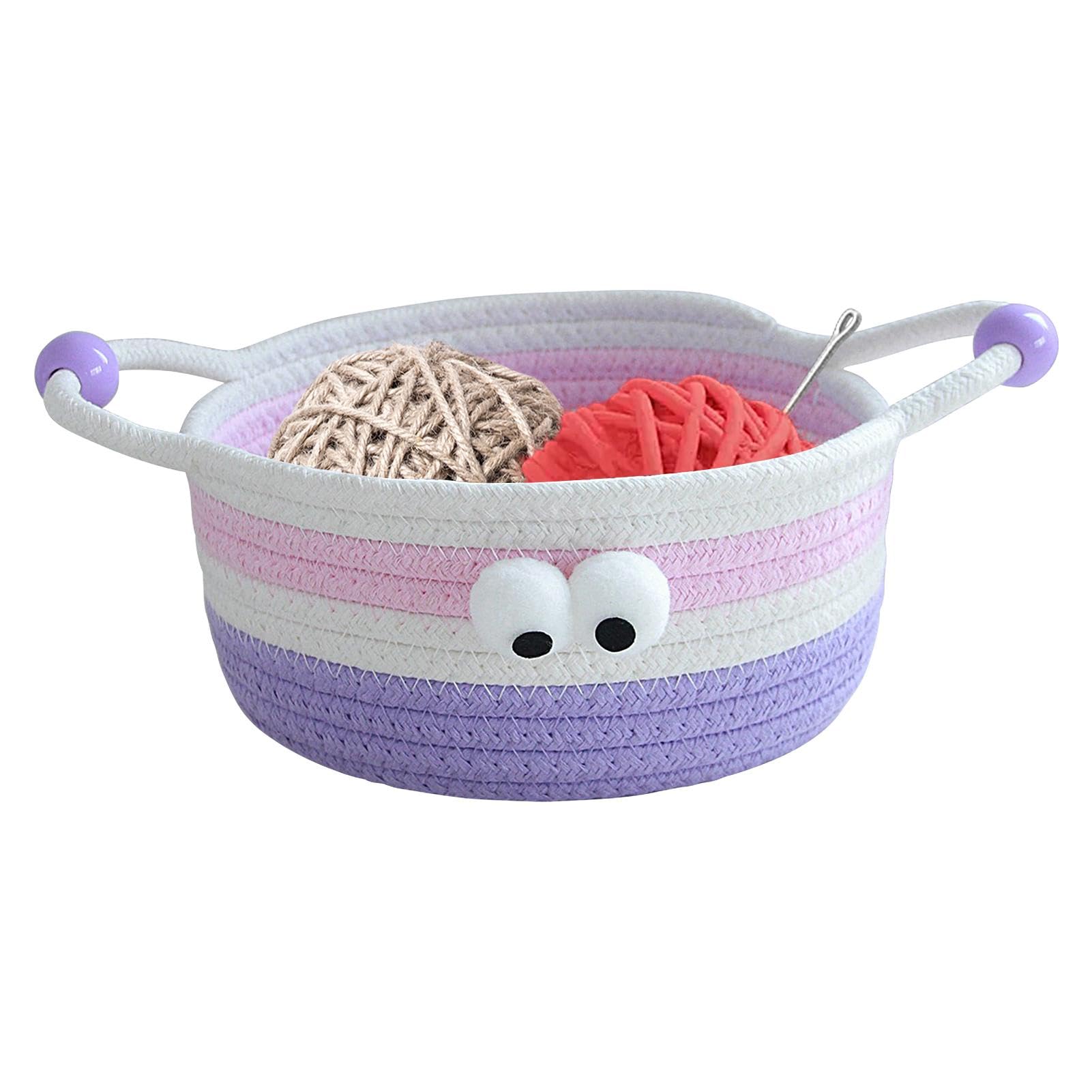 T & T Homewares - Cesto portaoggetti in corda di cotone, per la lavanderia, per la cameretta dei